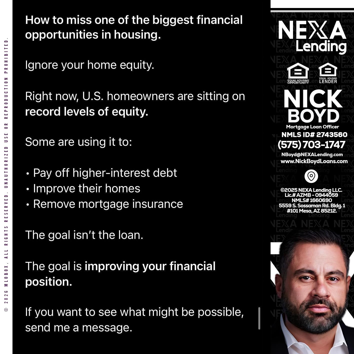 how to miss - Nick Boyd -Mortgage Loan Officer