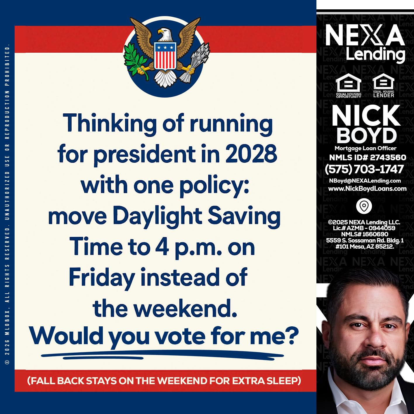 THINKING OF RUNING - Nick Boyd -Mortgage Loan Officer
