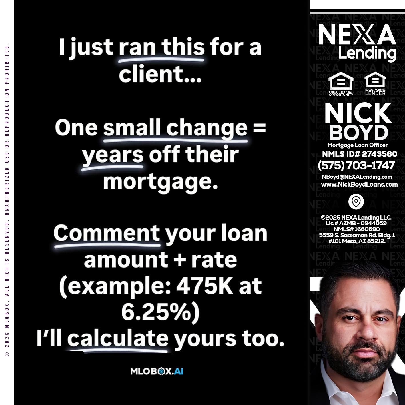 I JUST RAN - Nick Boyd -Mortgage Loan Officer