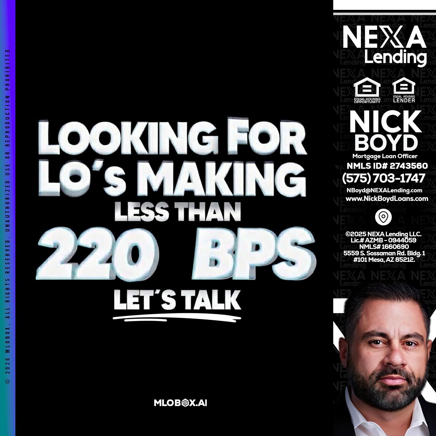 LOOKING FOR - Nick Boyd -Mortgage Loan Officer