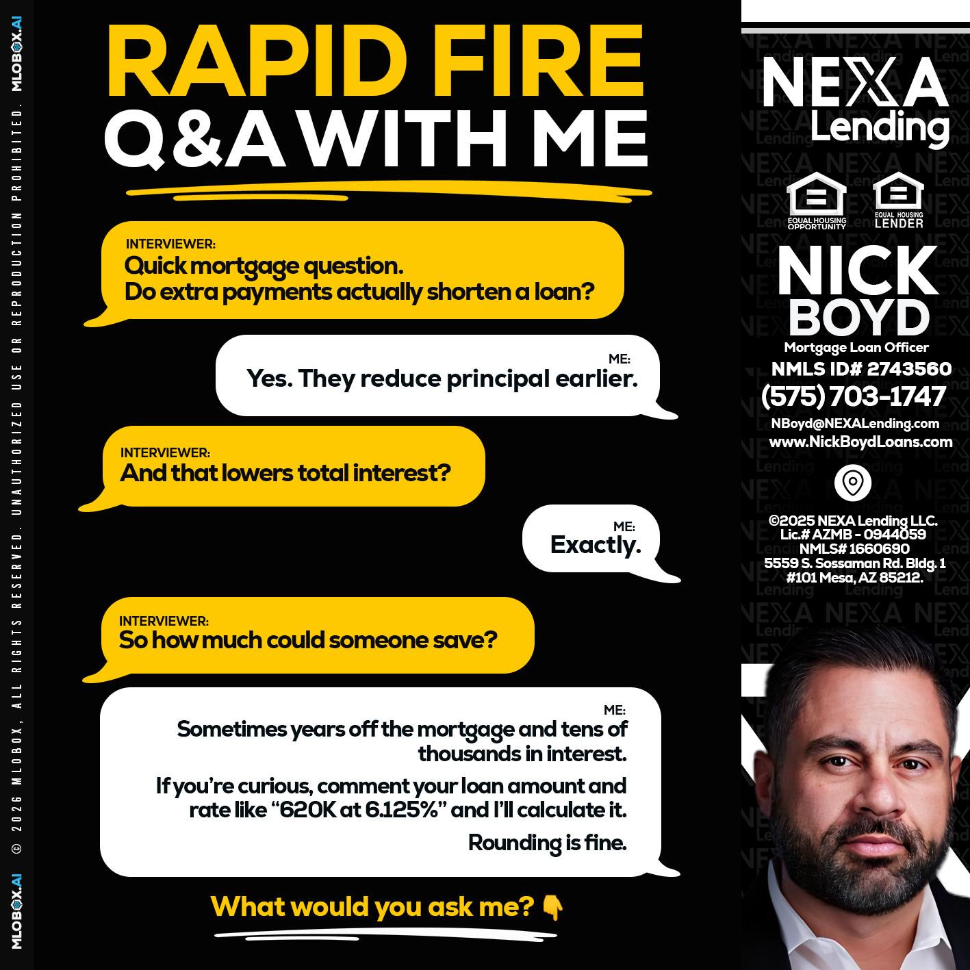 RAPID FIRE QA - Nick Boyd -Mortgage Loan Officer