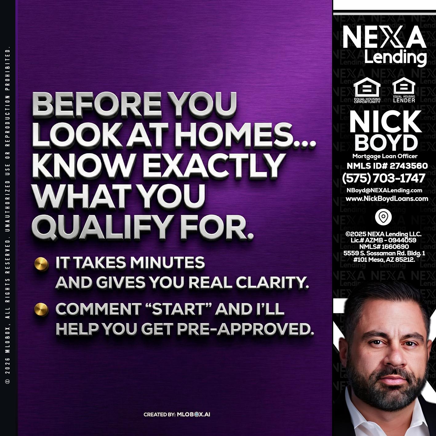 BEFORE YOU - Nick Boyd -Mortgage Loan Officer
