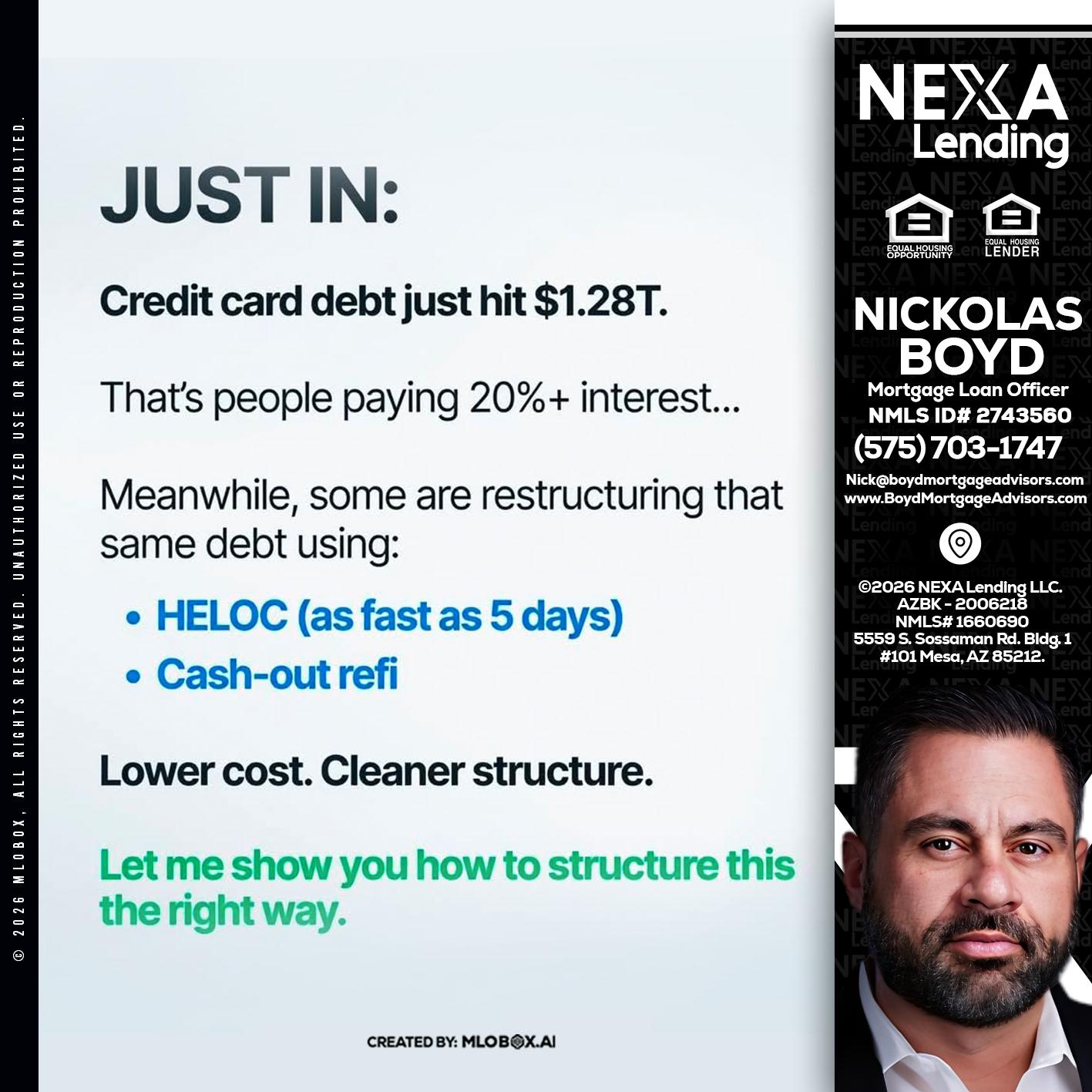 JUST IN - Nick Boyd -Mortgage Loan Officer