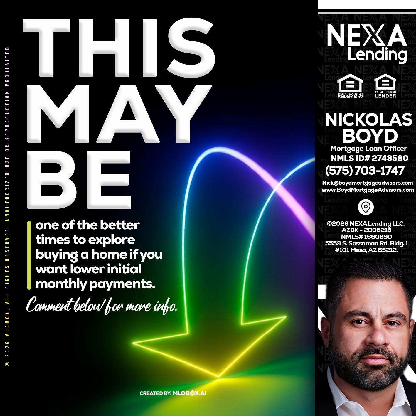 THIS MAY BE - Nick Boyd -Mortgage Loan Officer