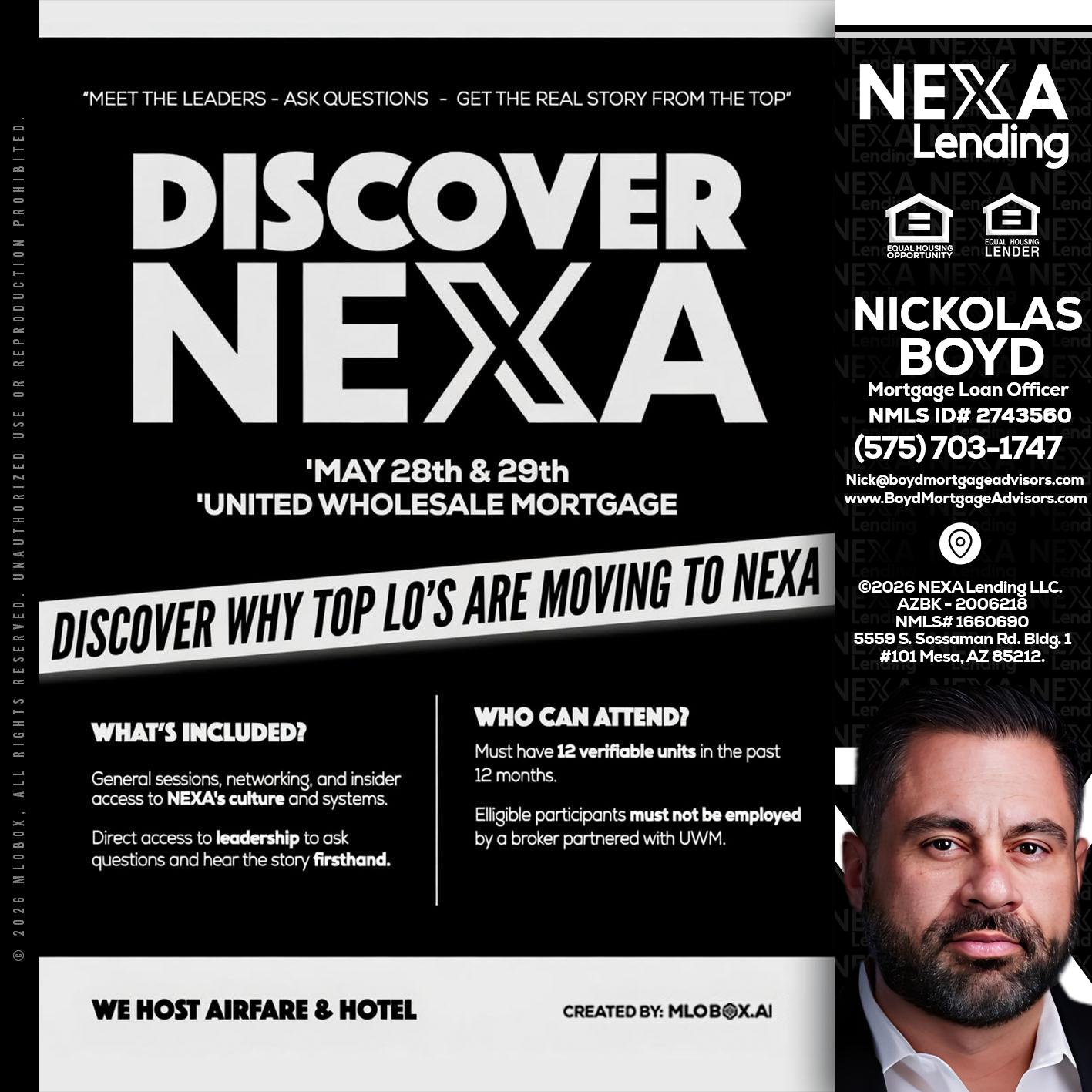 DISCOVER NEXA - Nick Boyd -Mortgage Loan Officer