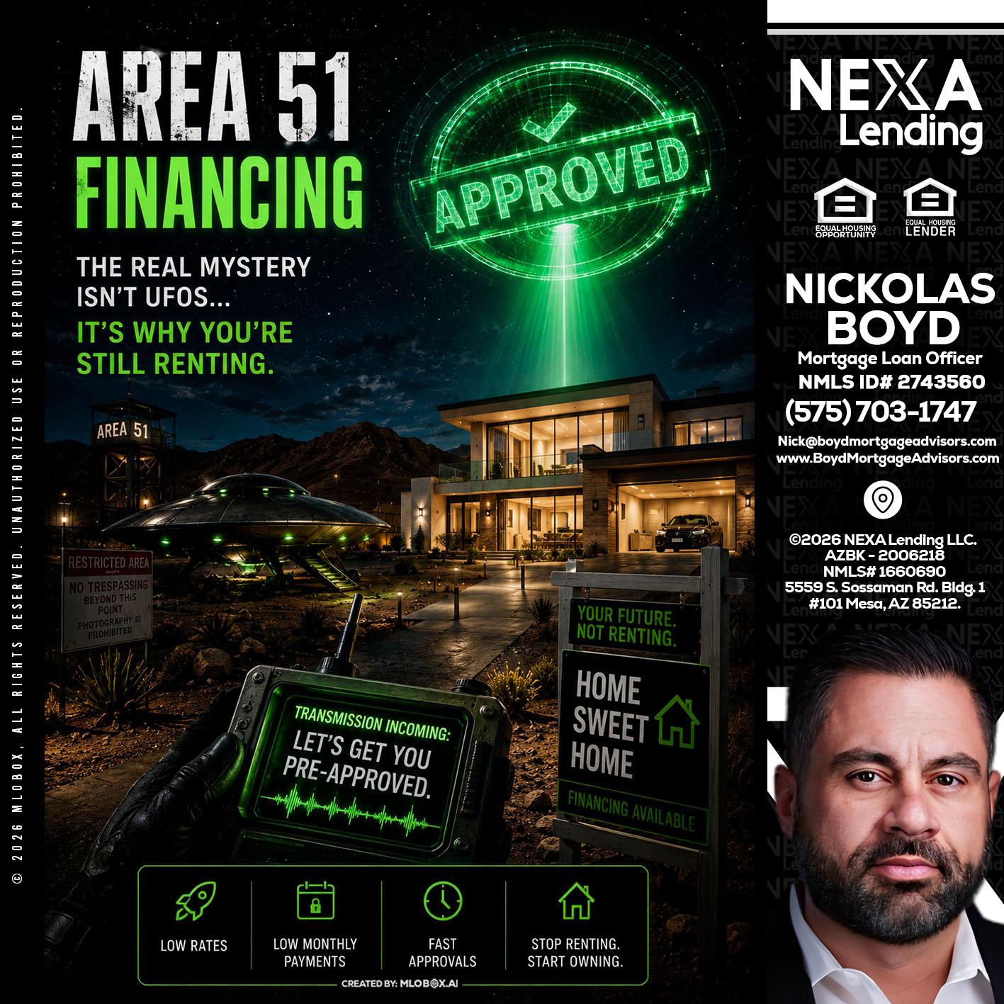 AREA 51 - Nick Boyd -Mortgage Loan Officer