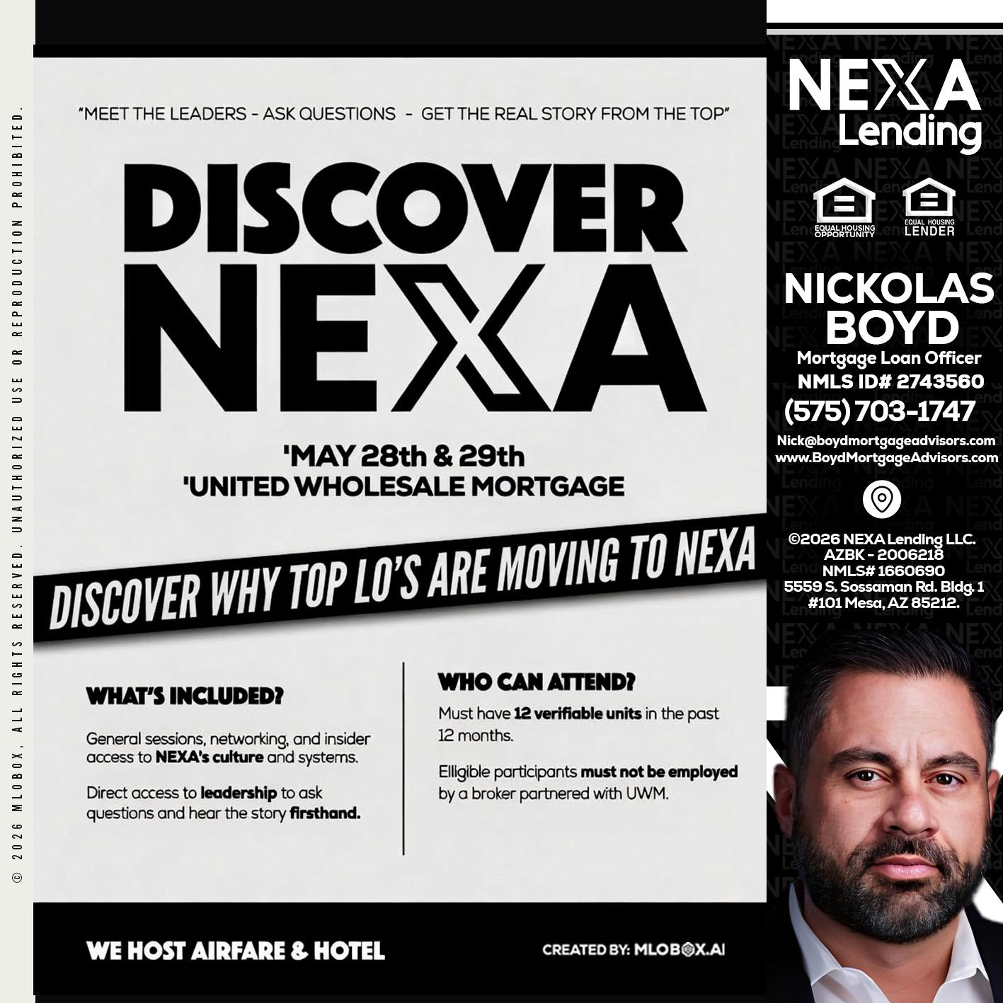 DISCOVER NEXA - Nick Boyd -Mortgage Loan Officer