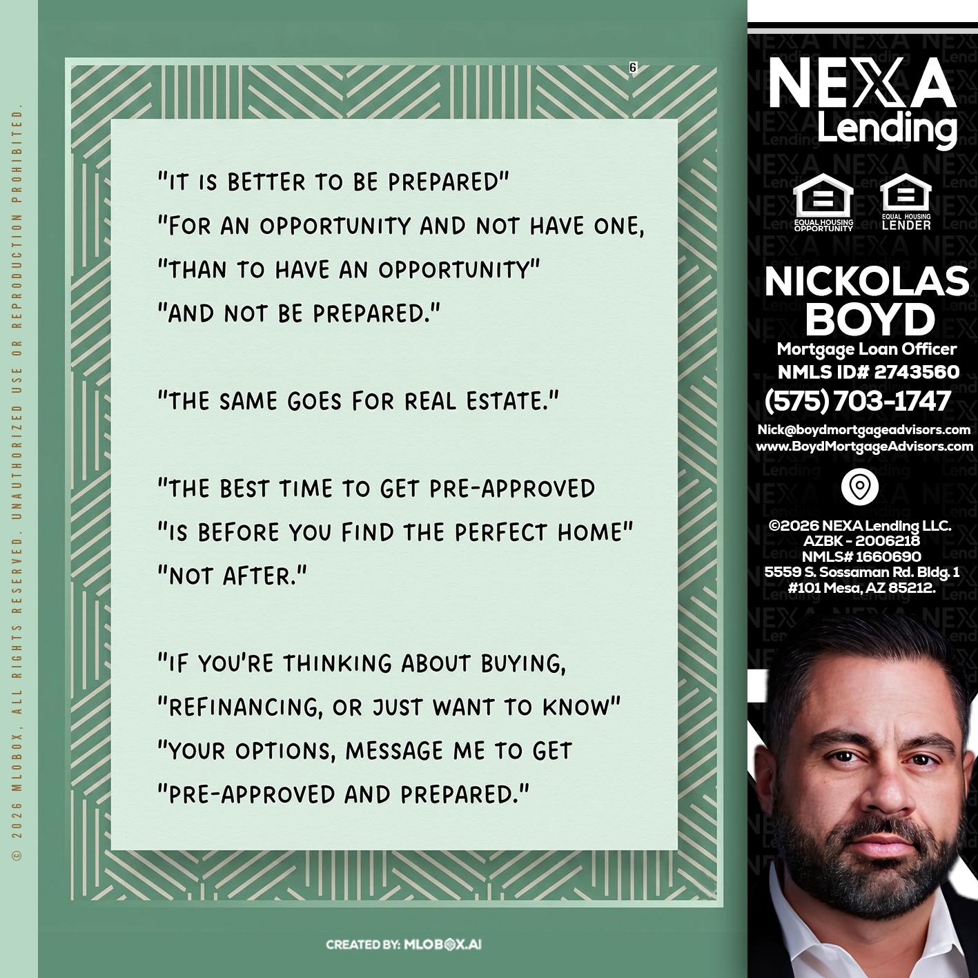 its better - Nick Boyd -Mortgage Loan Officer