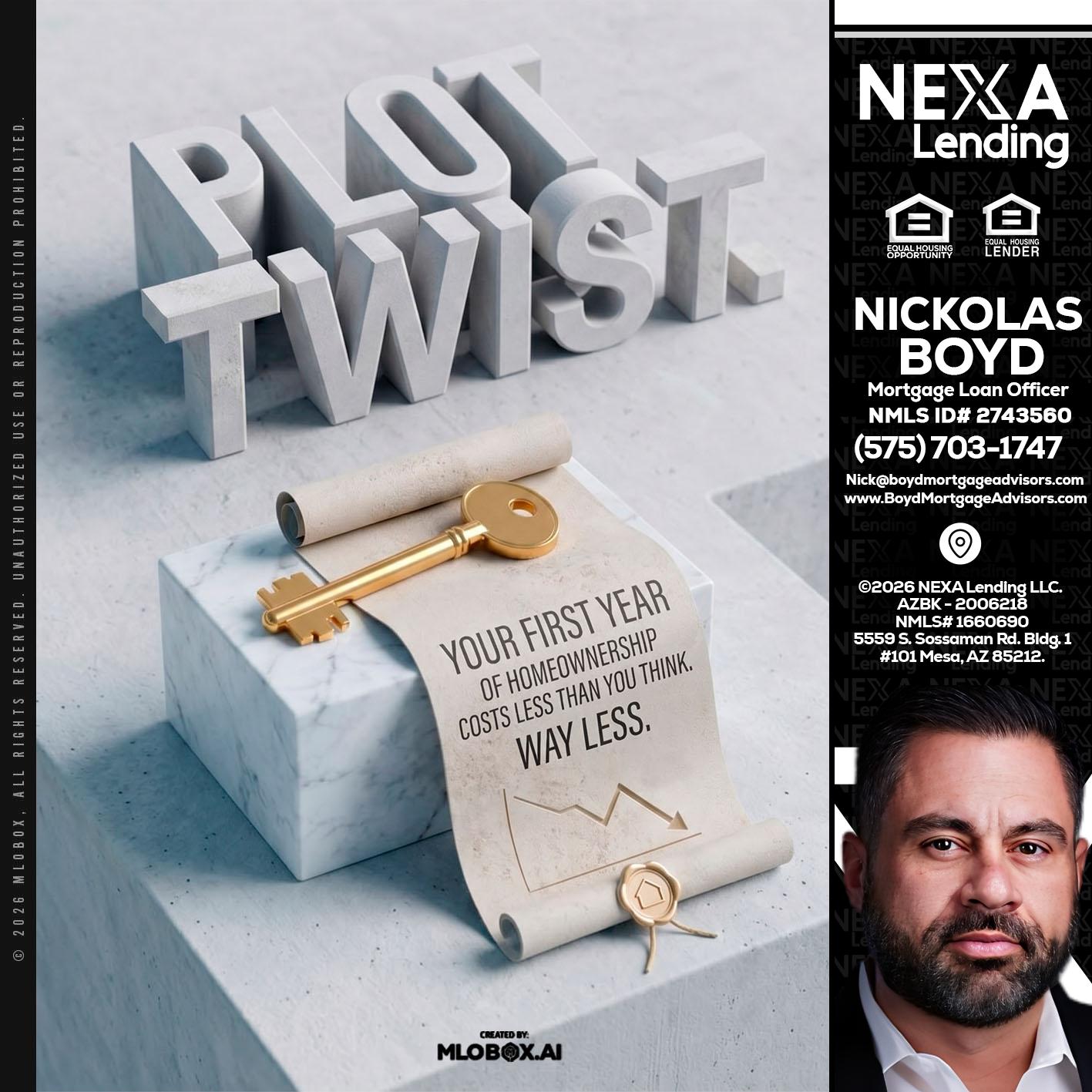 PLOT TWIST - Nick Boyd -Mortgage Loan Officer