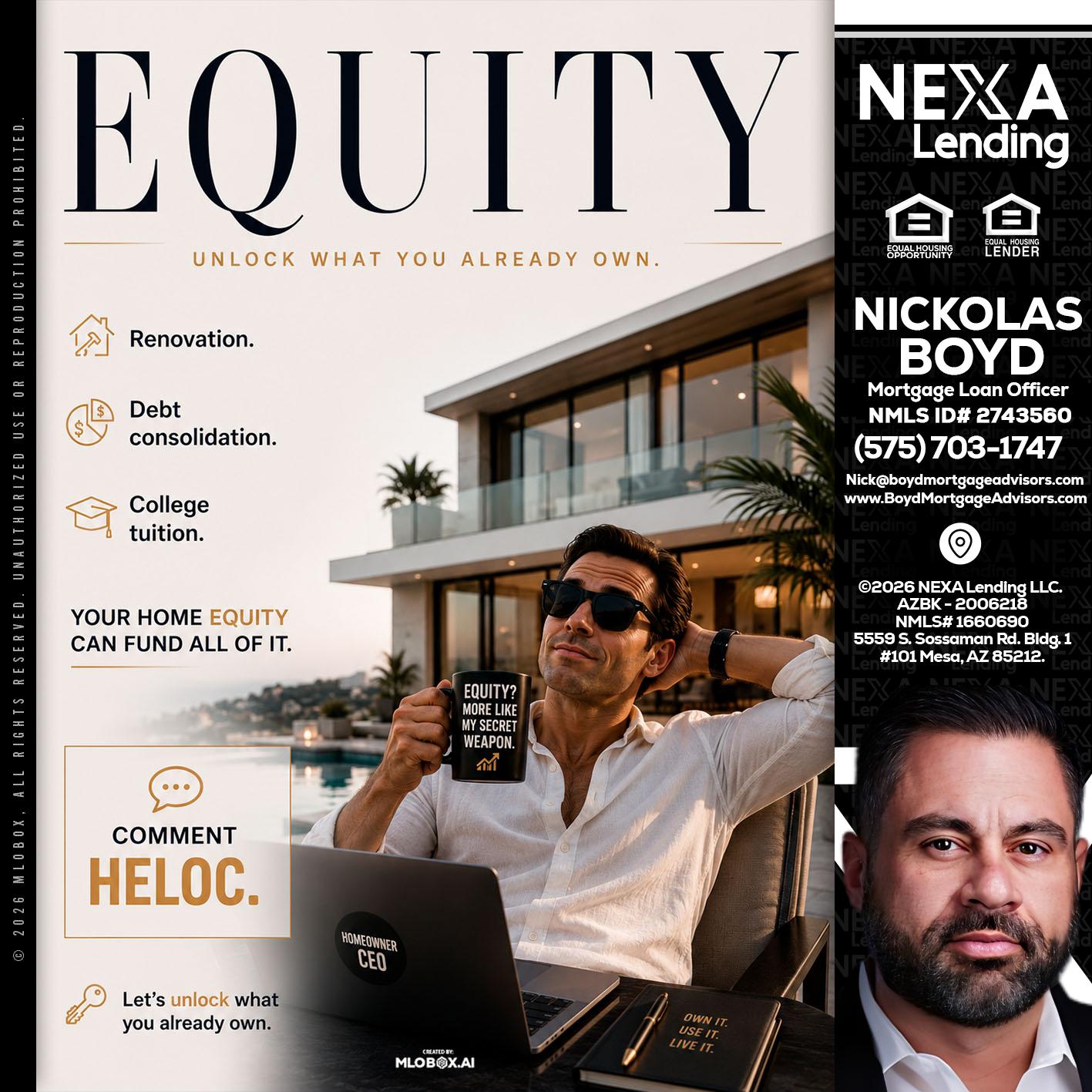 EQUITY - Nick Boyd -Mortgage Loan Officer