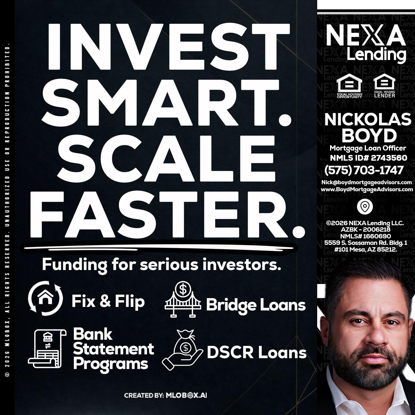 INVEST SMART - Nick Boyd -Mortgage Loan Officer