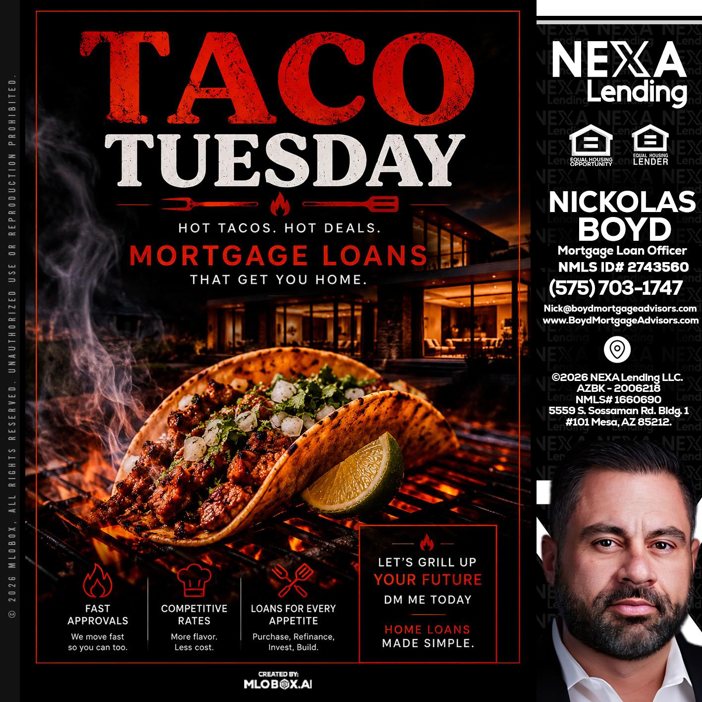TACO TUESDAY - Nick Boyd -Mortgage Loan Officer