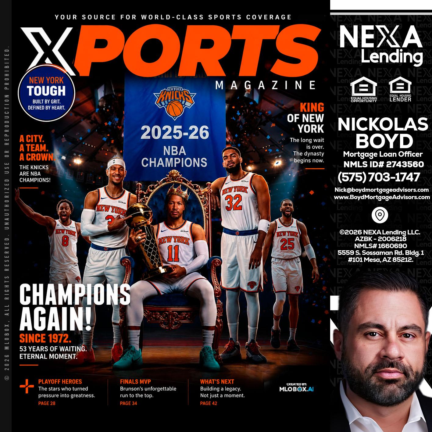 XPORTS MAGAZINE - Nick Boyd -Mortgage Loan Officer