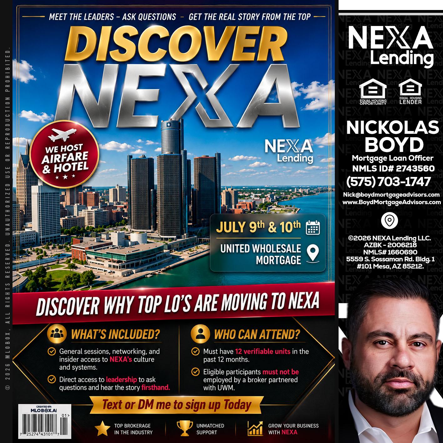 DISCOVER NEXA - Nick Boyd -Mortgage Loan Officer