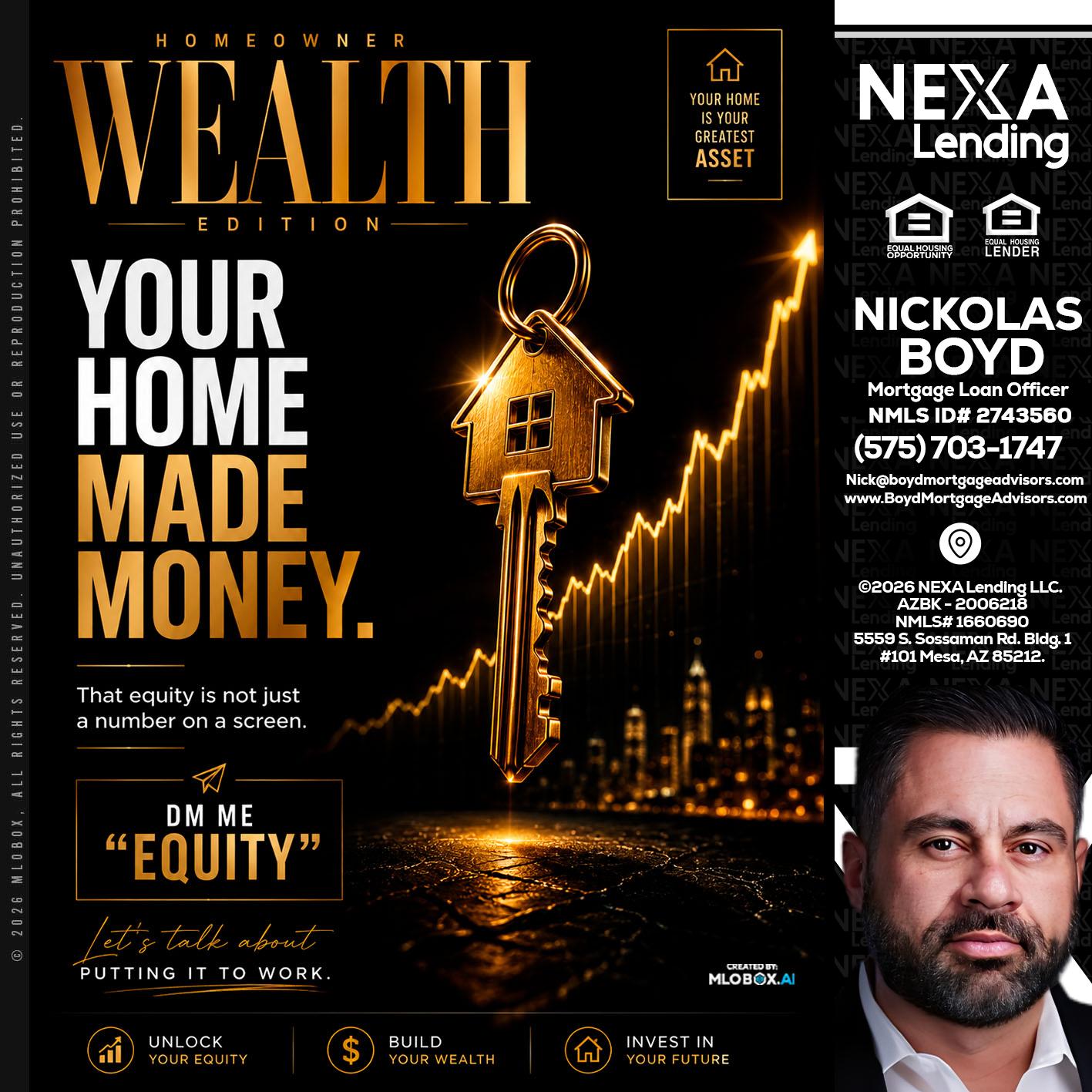 YOUR HOME MADE - Nick Boyd -Mortgage Loan Officer