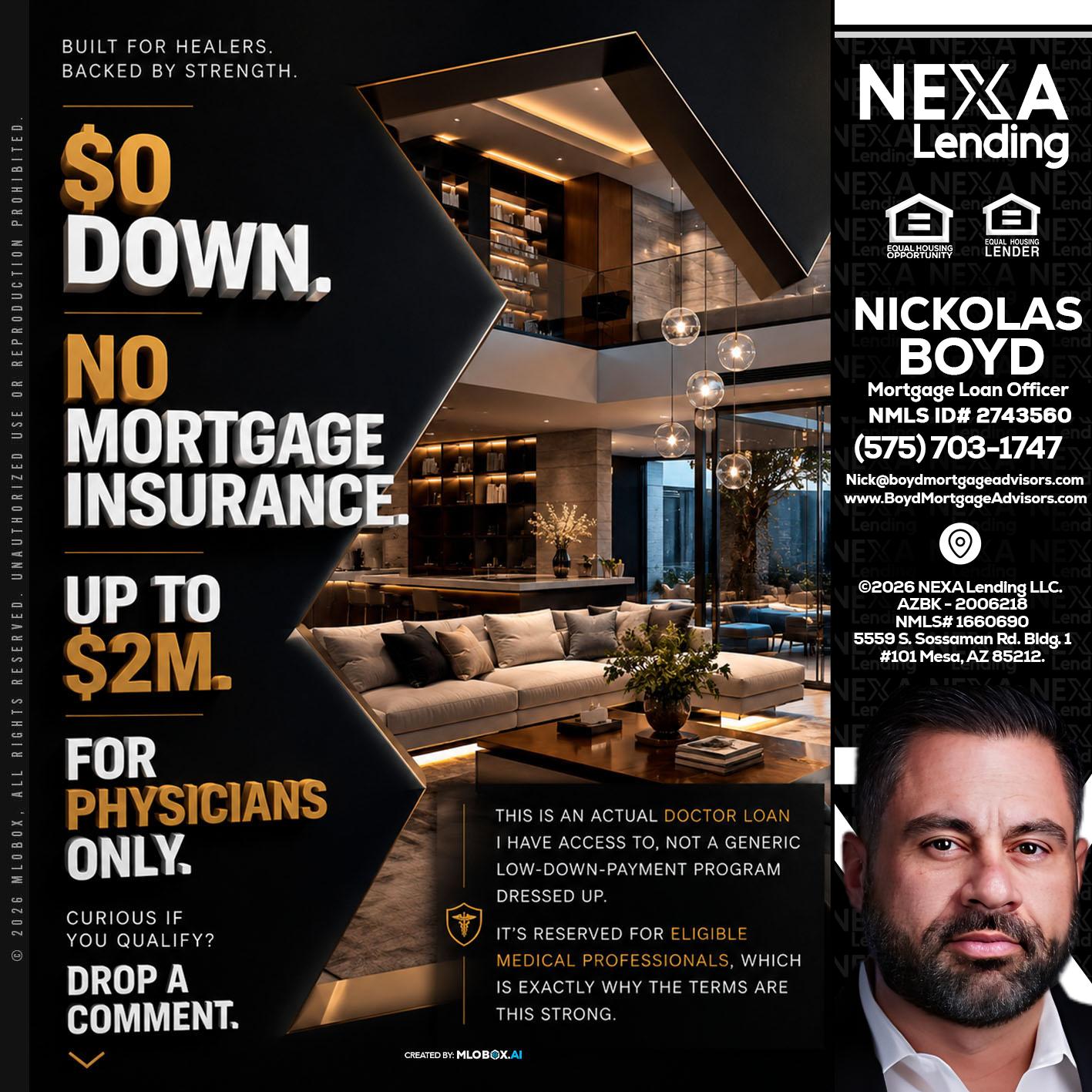 $0 DOWN - Nick Boyd -Mortgage Loan Officer