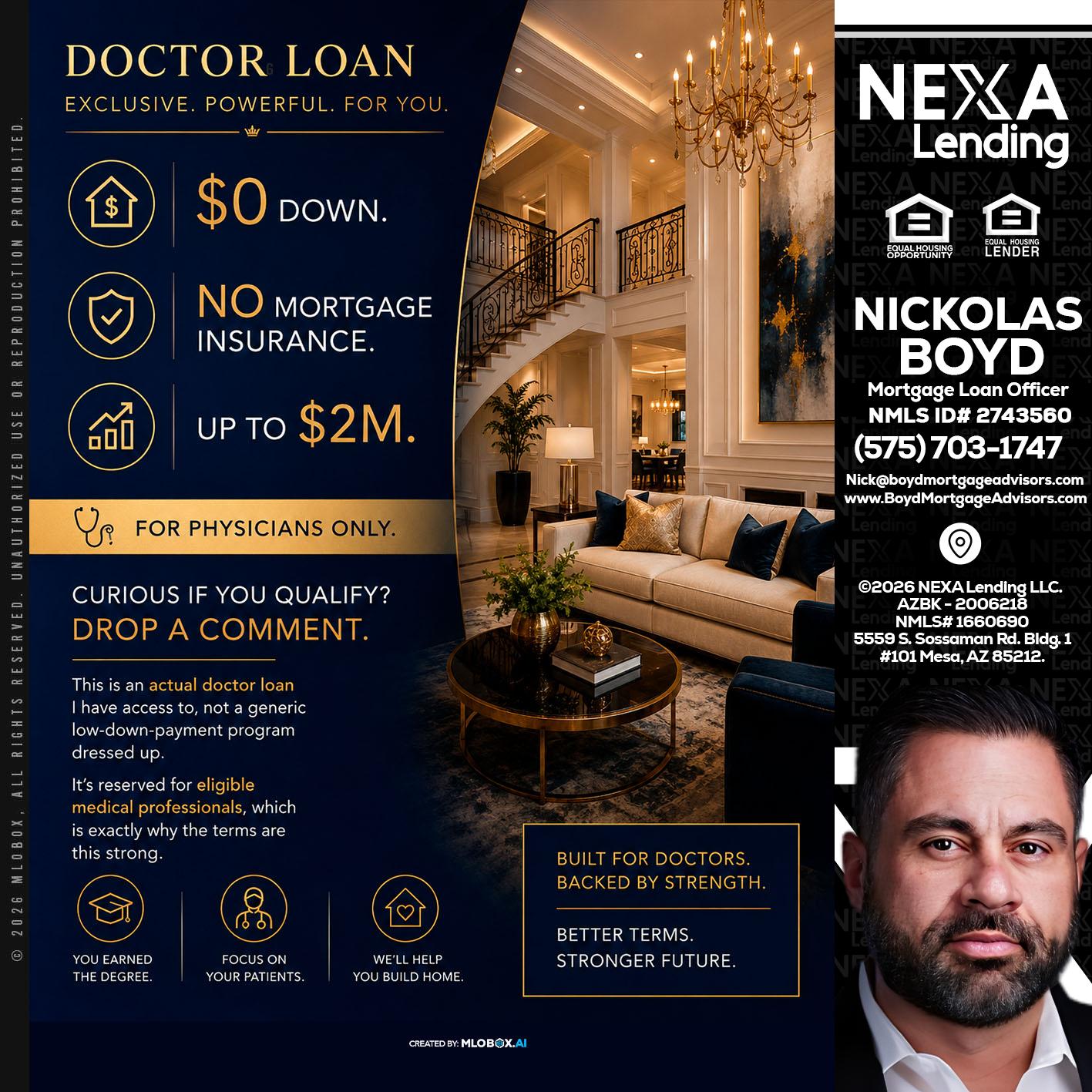 DOCTOR LOANS - Nick Boyd -Mortgage Loan Officer