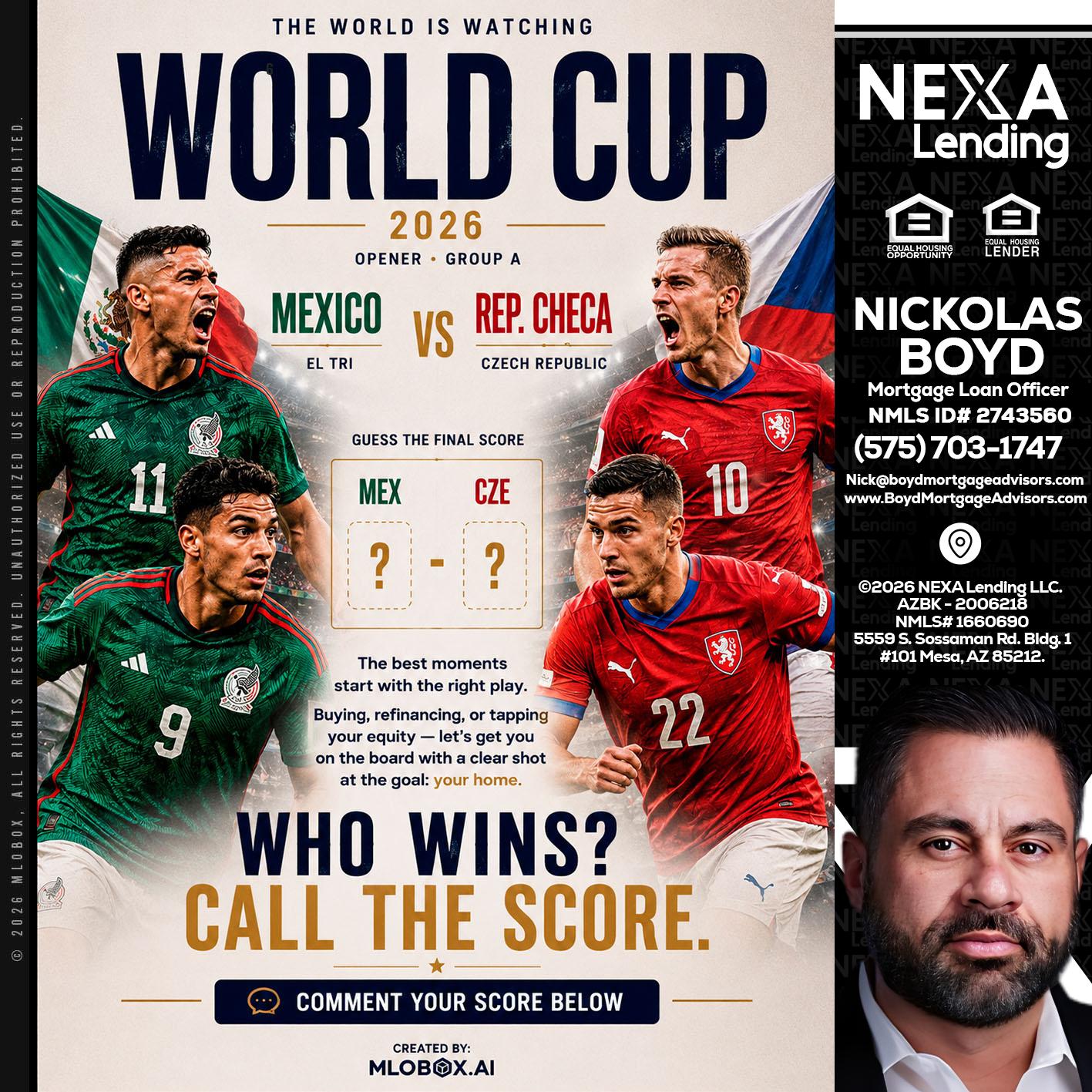 WORLD CUP 2026 - Nick Boyd -Mortgage Loan Officer