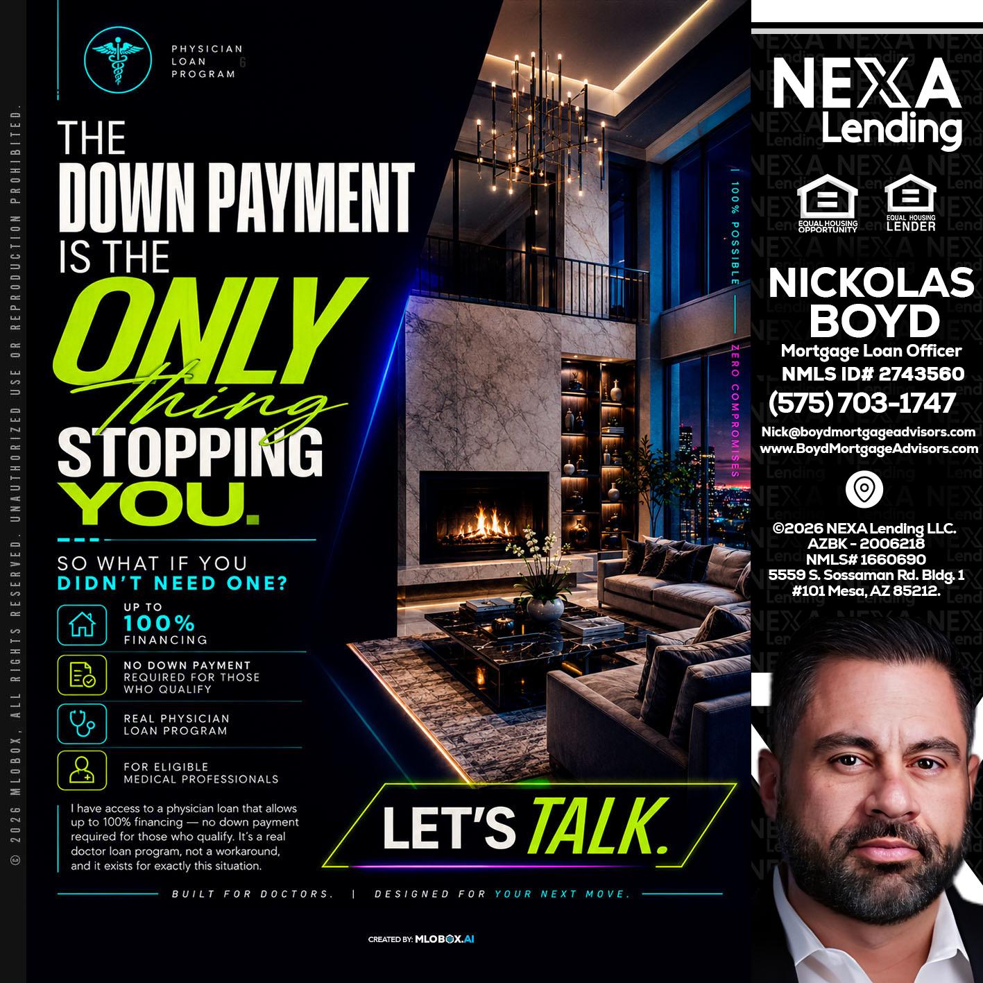 THE DOWN PAYMENT - Nick Boyd -Mortgage Loan Officer