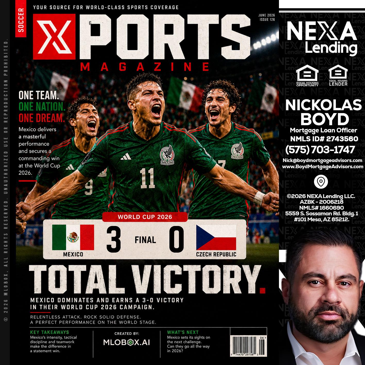World Cup 2026 MEX 1-0 CZECH - Nick Boyd -Mortgage Loan Officer