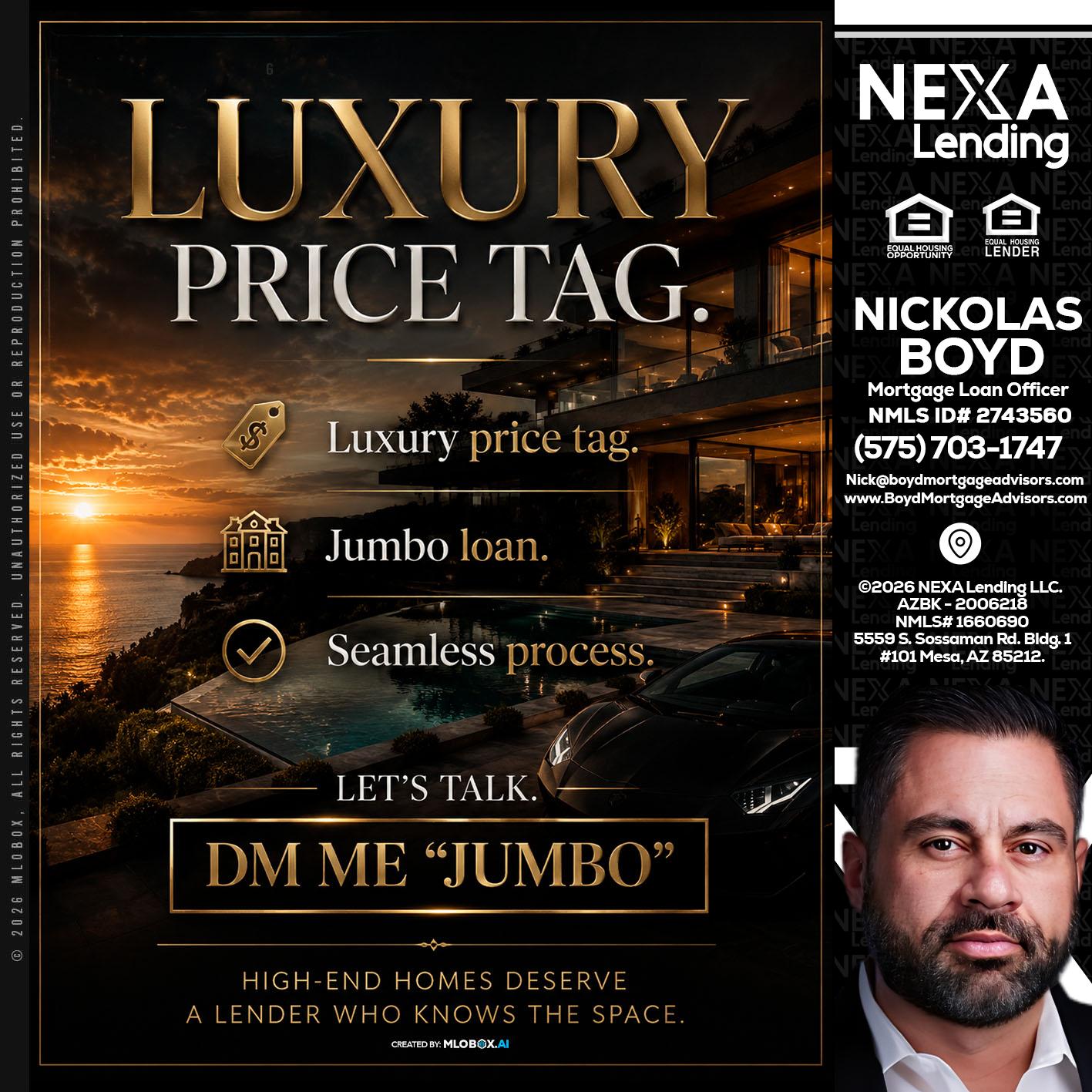 LUXURY PRICE - Nick Boyd -Mortgage Loan Officer
