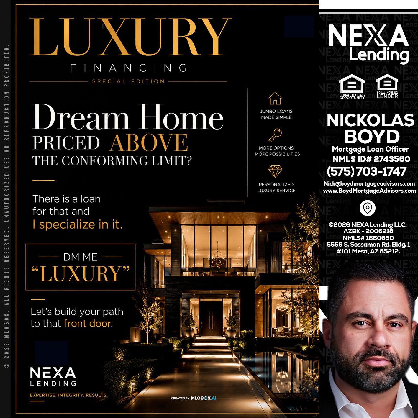 LUXURY - Nick Boyd -Mortgage Loan Officer