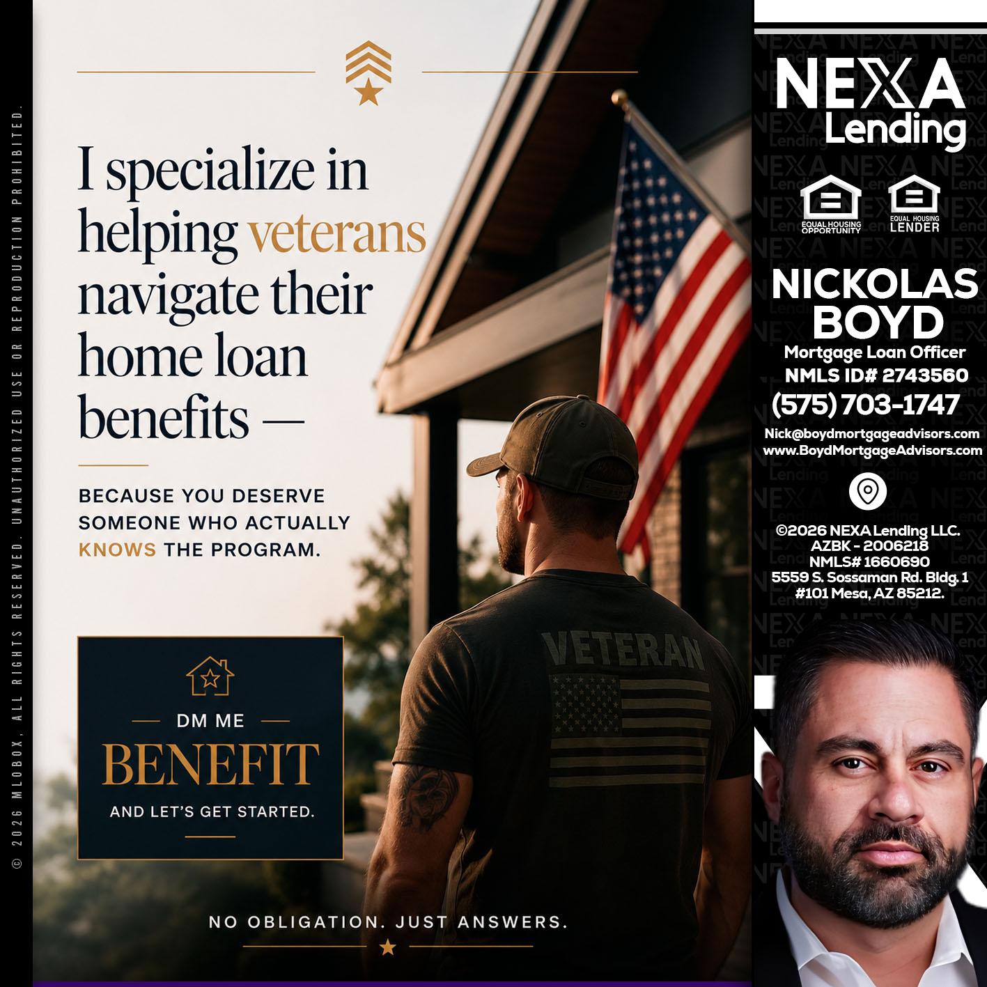 I SPECIALIZE - Nick Boyd -Mortgage Loan Officer