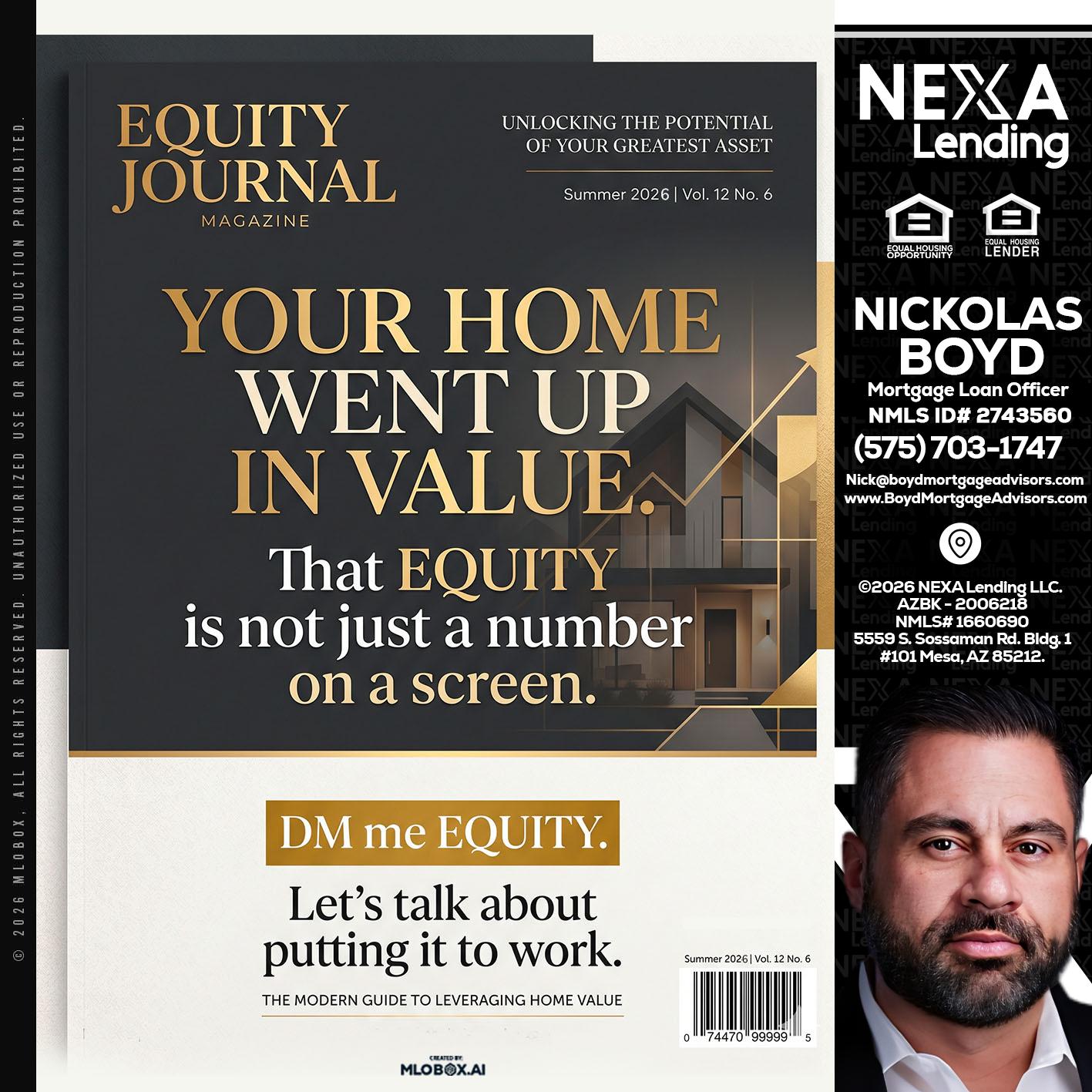 YOUR HOME - Nick Boyd -Mortgage Loan Officer