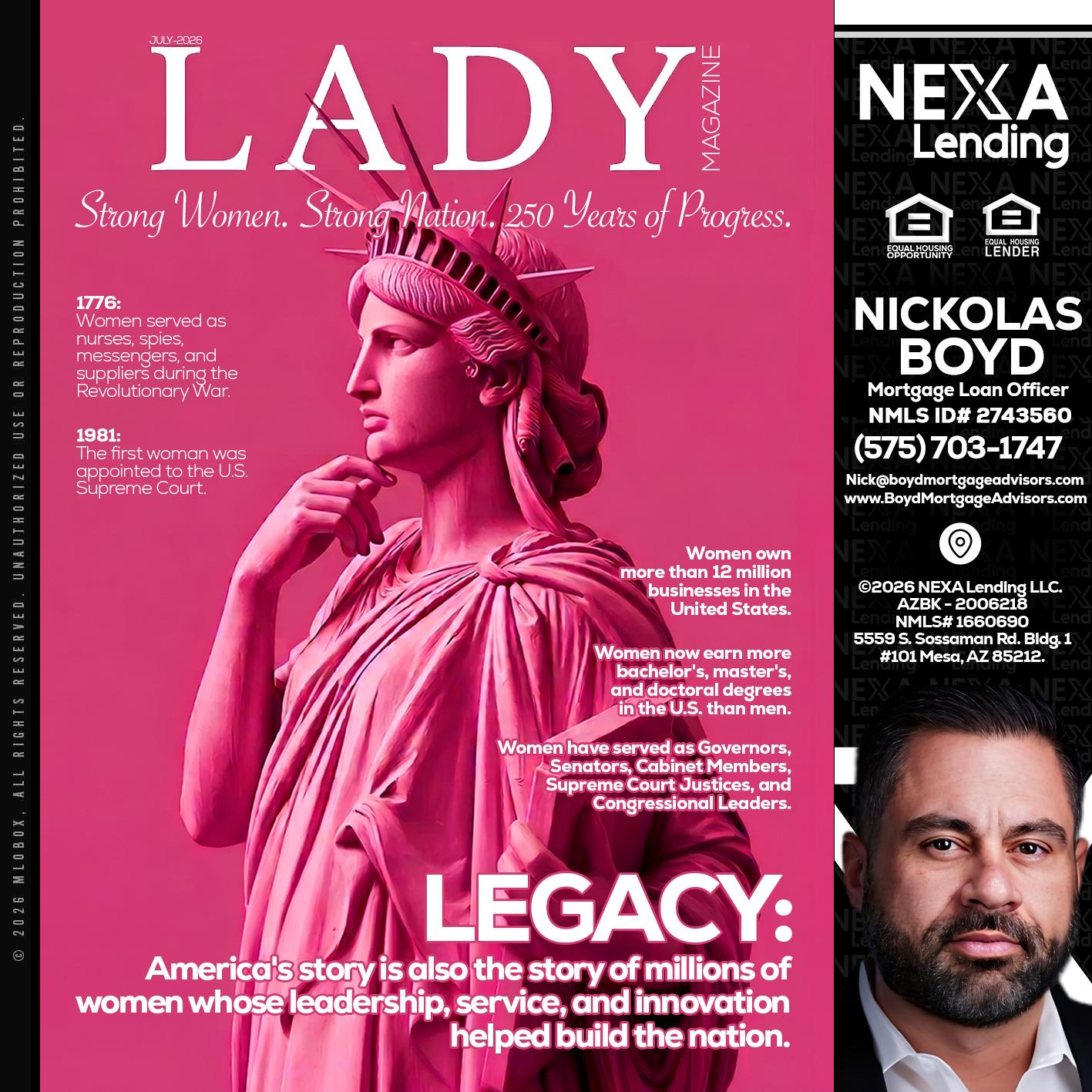LADY LIBERTY! - Nick Boyd -Mortgage Loan Officer