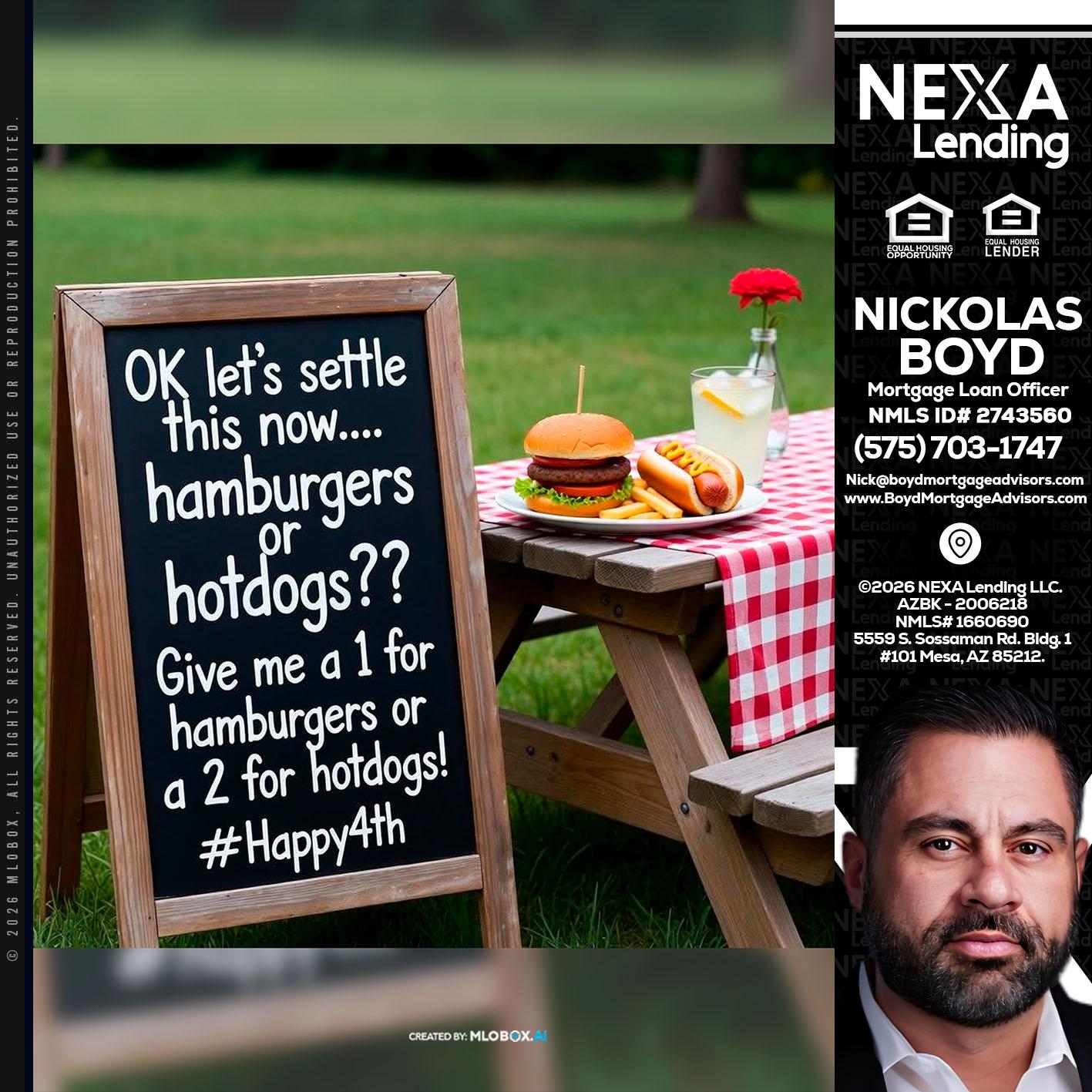 let settle this - Nick Boyd -Mortgage Loan Officer