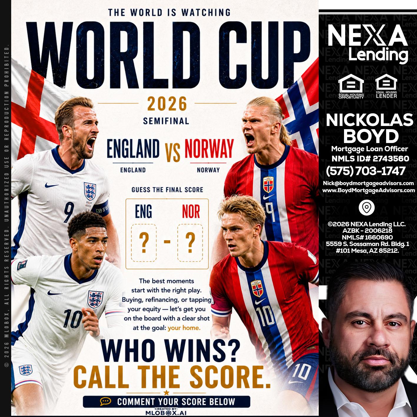 WORLD CUP 2026 - Nick Boyd -Mortgage Loan Officer