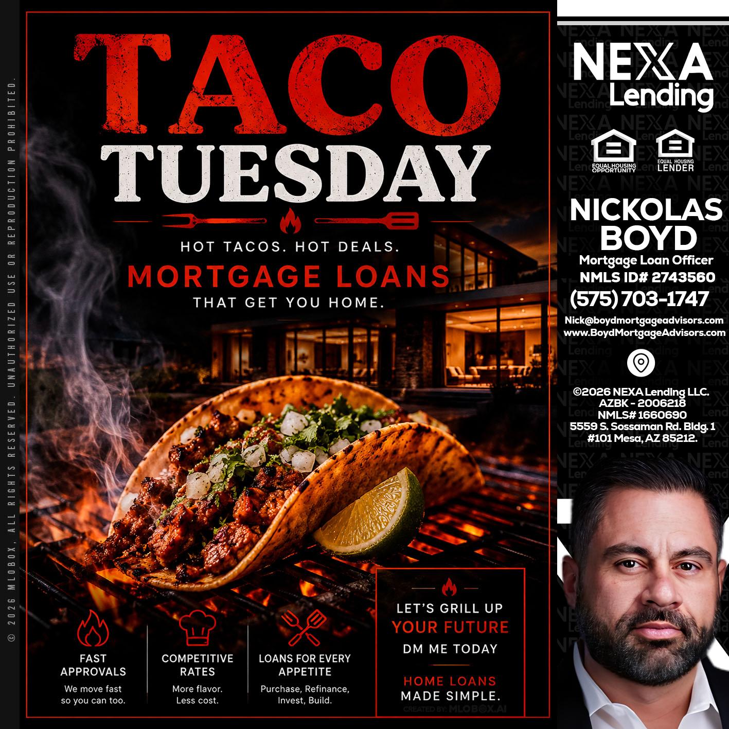 TACO TUESDAY - Nick Boyd -Mortgage Loan Officer