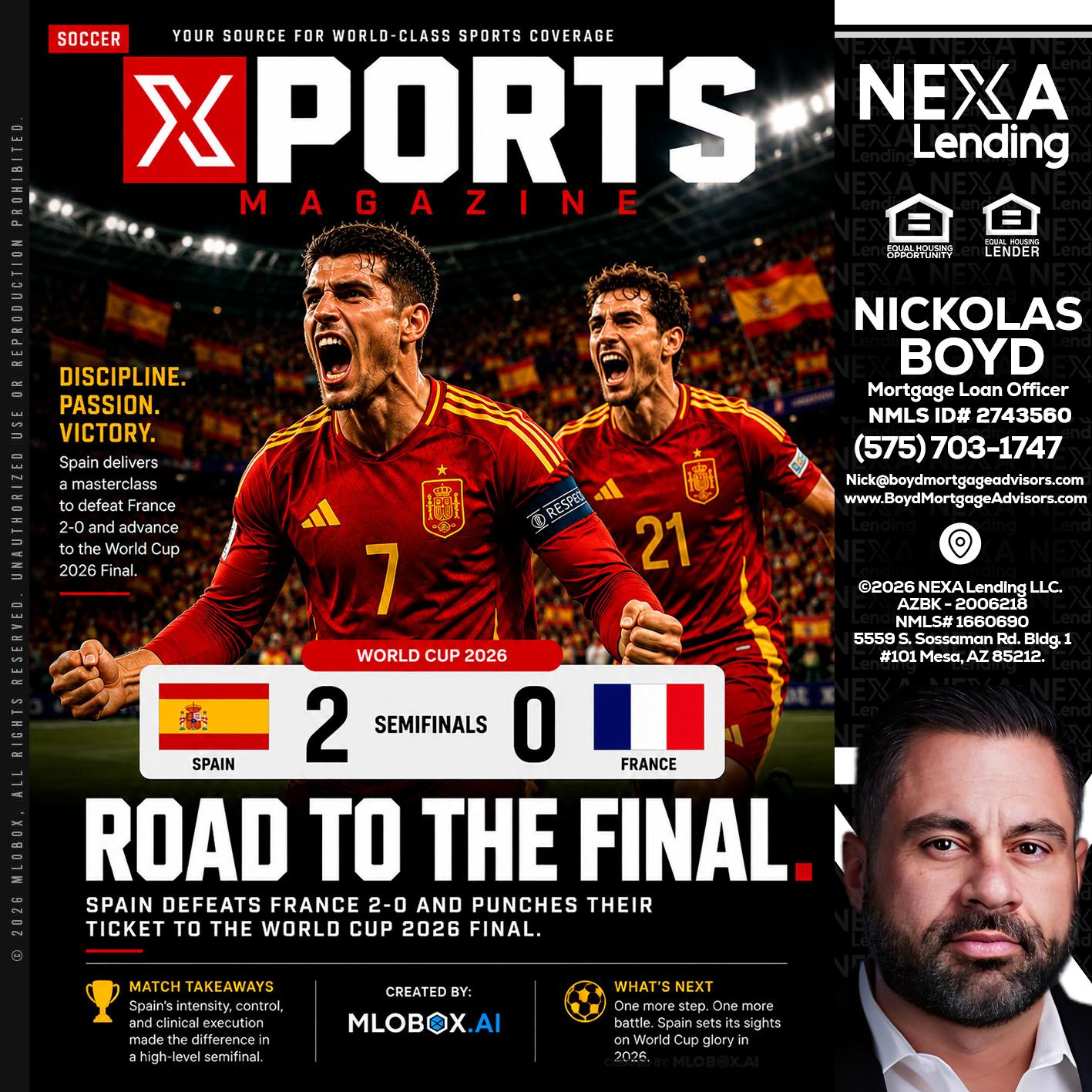 XPORTS WORLD CUP 2026 - Nick Boyd -Mortgage Loan Officer