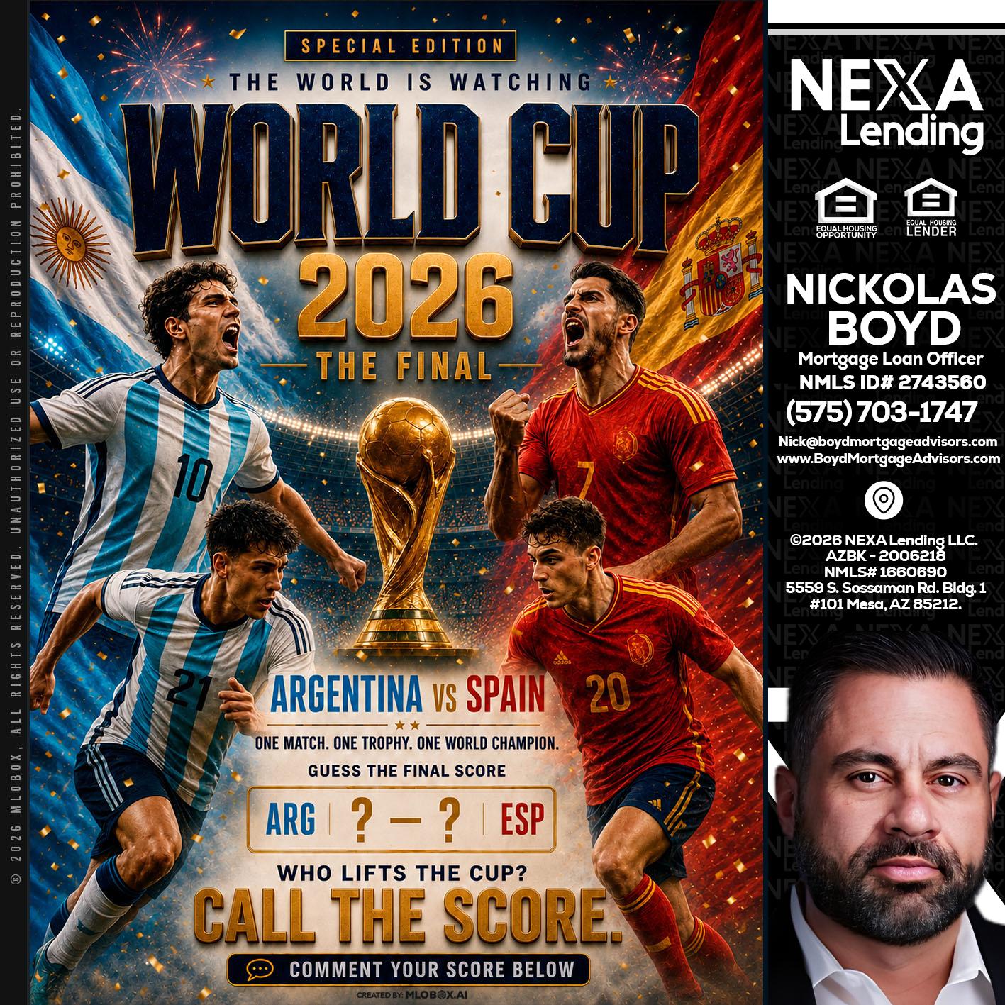 World Cup 2026 finals - Nick Boyd -Mortgage Loan Officer