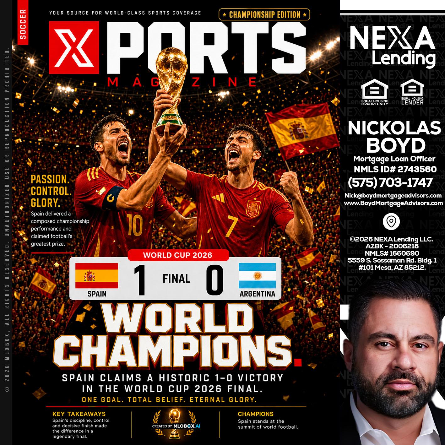 SPAIN CHAMPION - Nick Boyd -Mortgage Loan Officer
