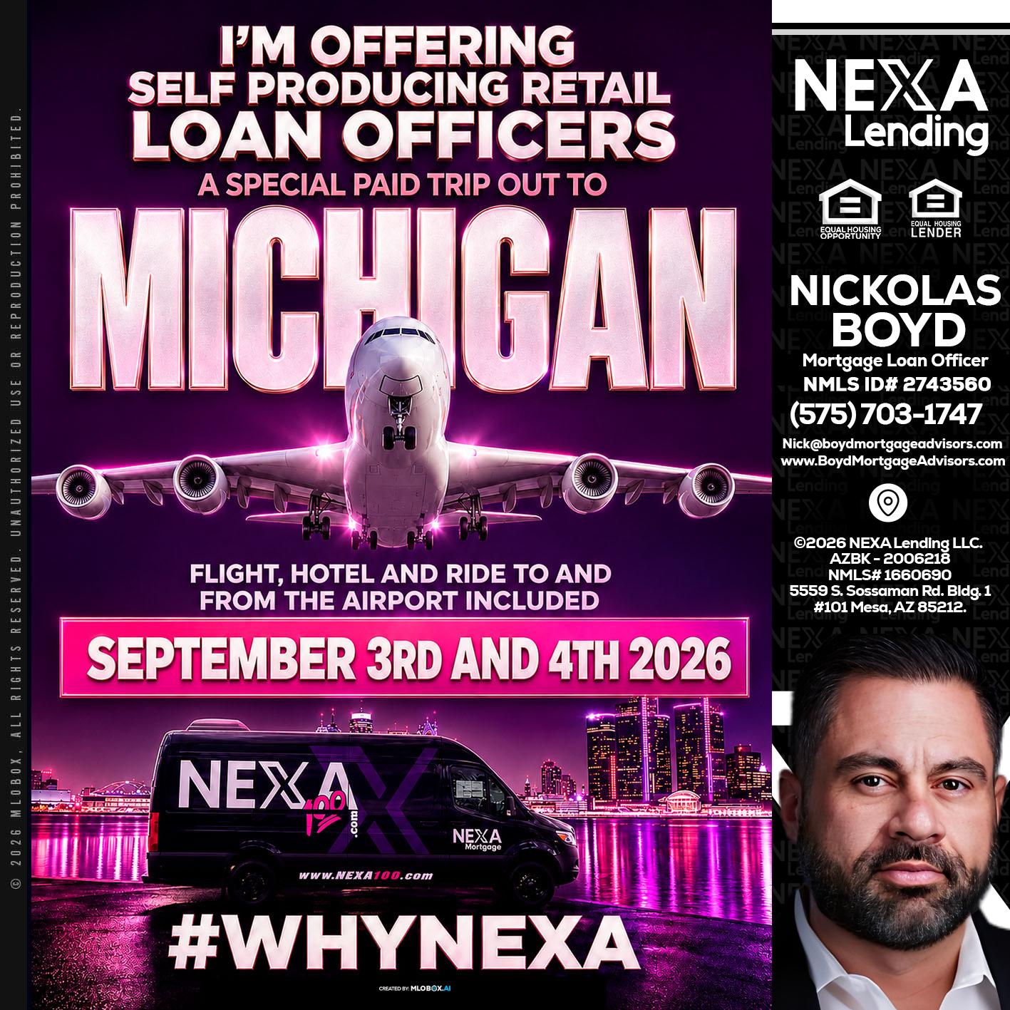 MICHIGAN TRIP - Nick Boyd -Mortgage Loan Officer
