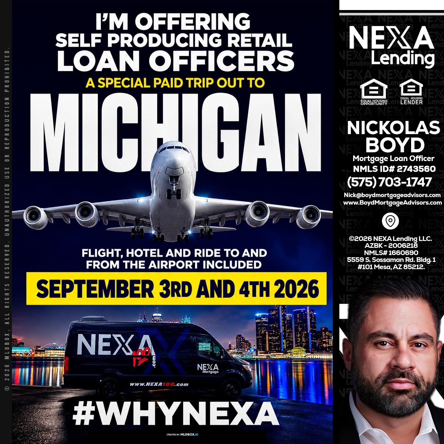 MICHIGAN - Nick Boyd -Mortgage Loan Officer