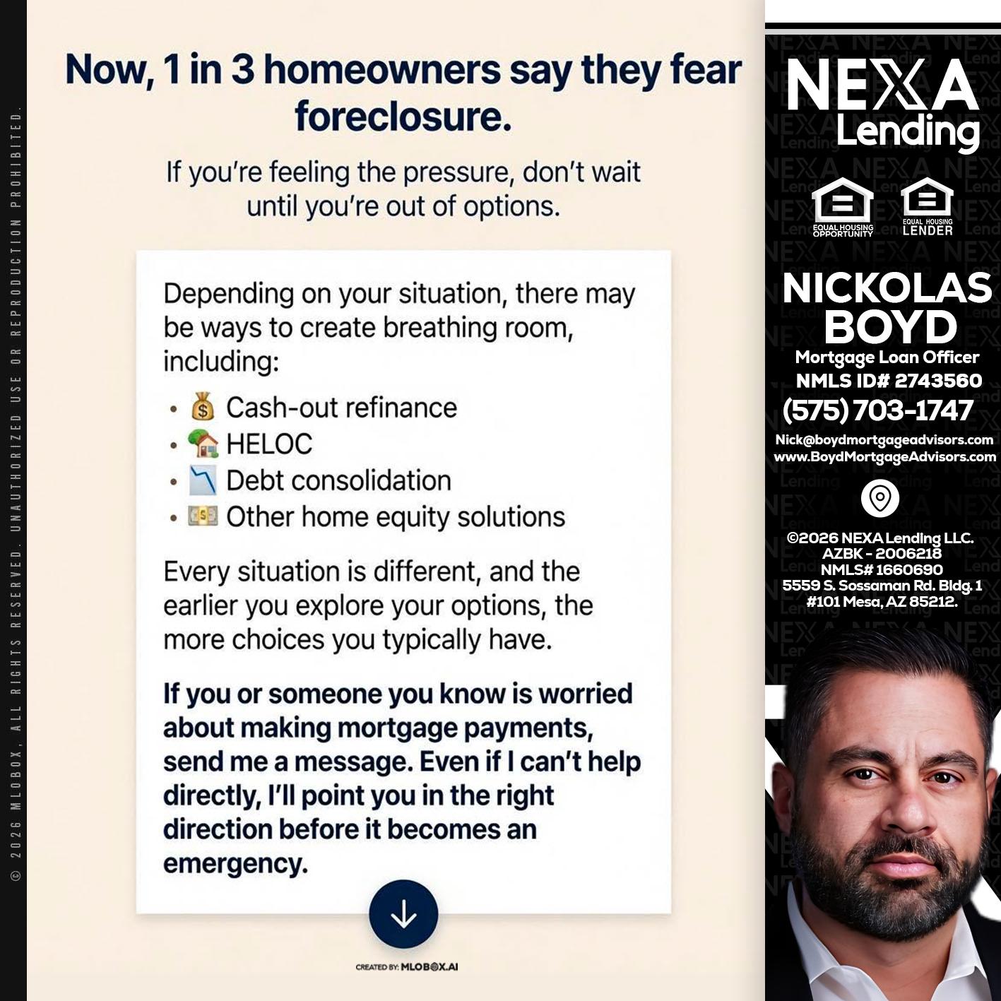 NOW, 1 IN 3 - Nick Boyd -Mortgage Loan Officer