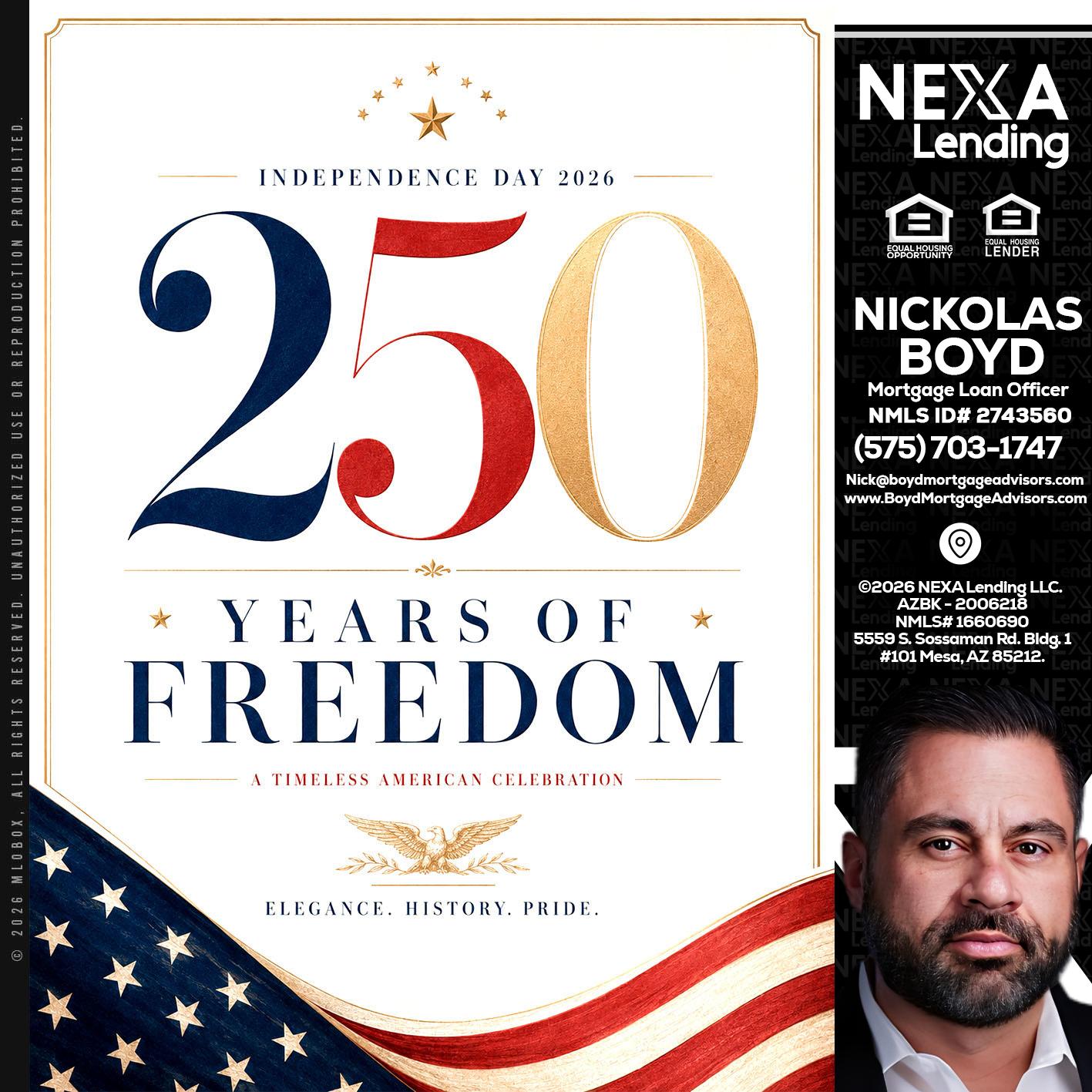 250 YEARS - Nick Boyd -Mortgage Loan Officer