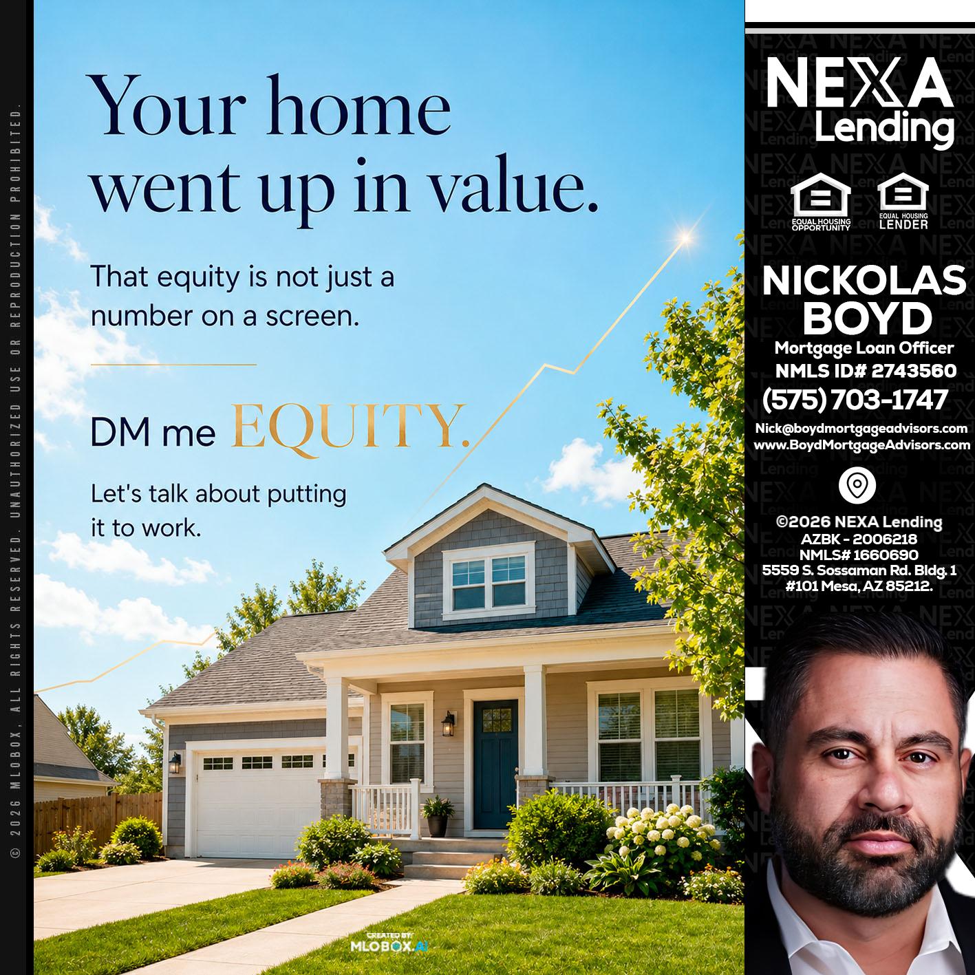 YOUR HOME - Nick Boyd -Mortgage Loan Officer