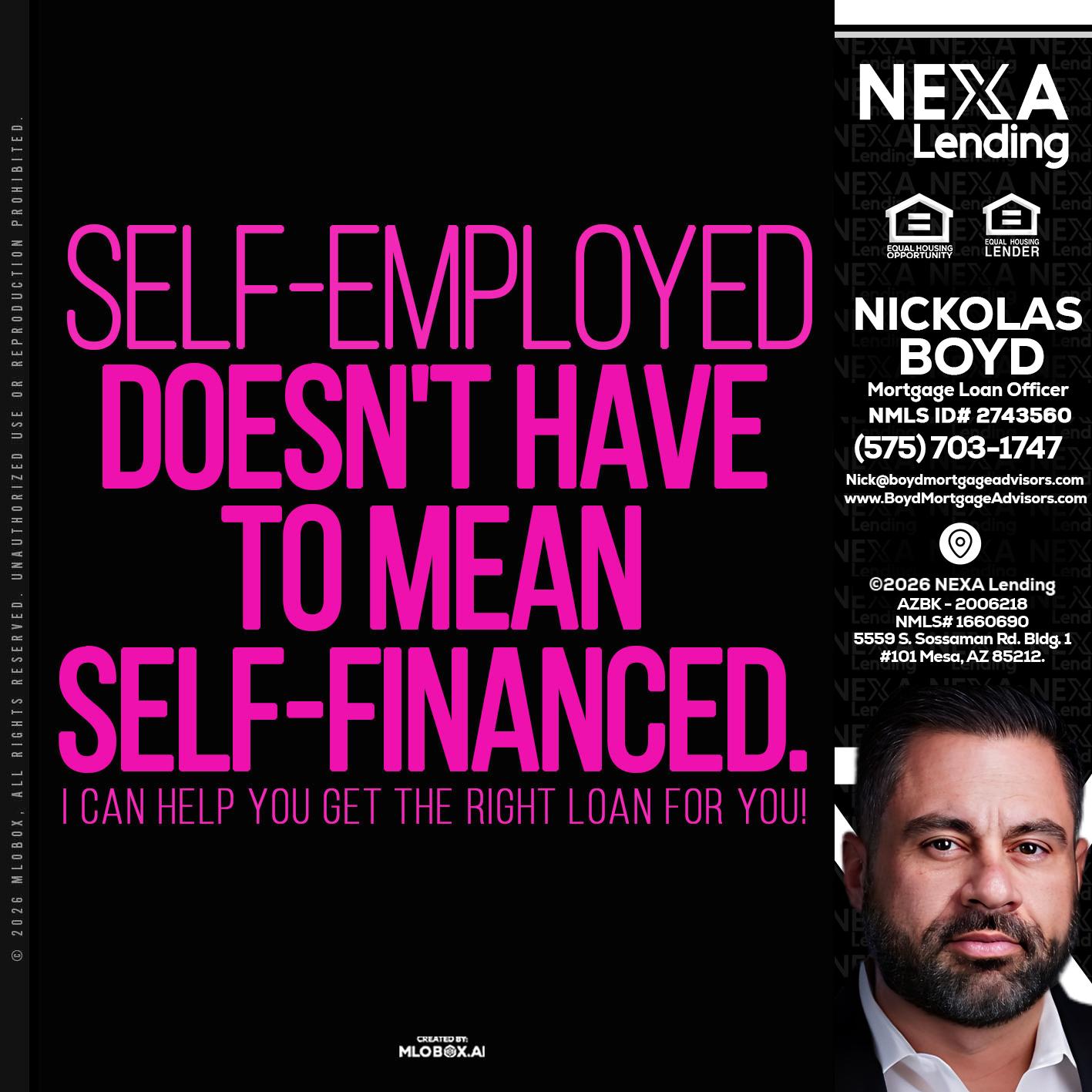 self employed - Nick Boyd -Mortgage Loan Officer
