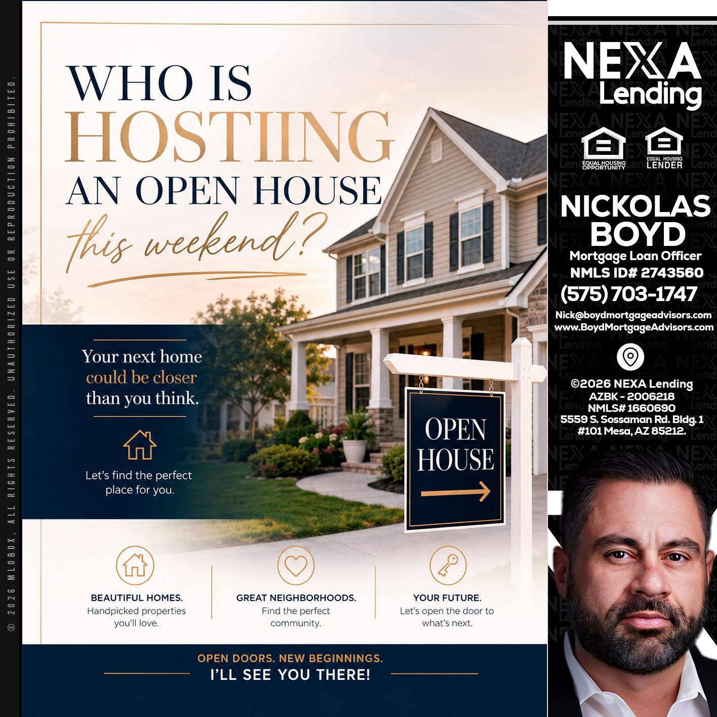 WHOS HOSTING - Nick Boyd -Mortgage Loan Officer