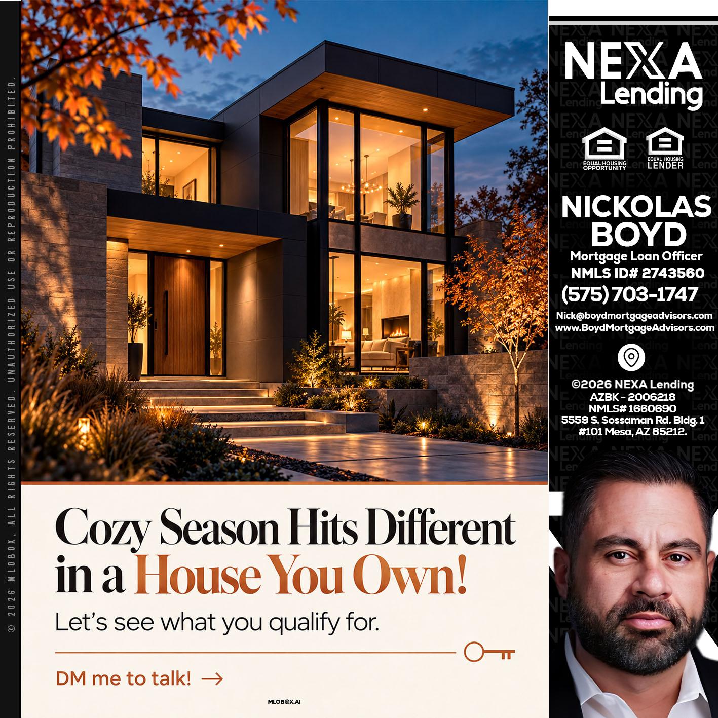 COZY SEASON - Nick Boyd -Mortgage Loan Officer