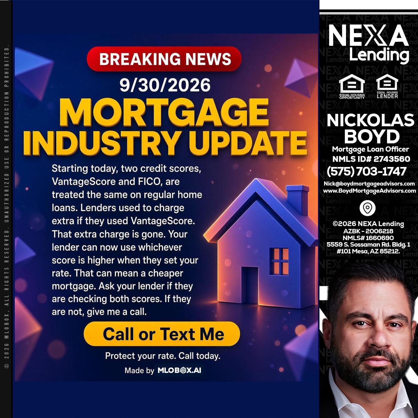 BREAKING NEWS - Nick Boyd -Mortgage Loan Officer