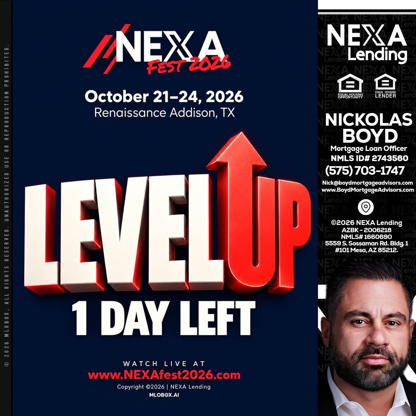 LEVEL UP - Nick Boyd -Mortgage Loan Officer