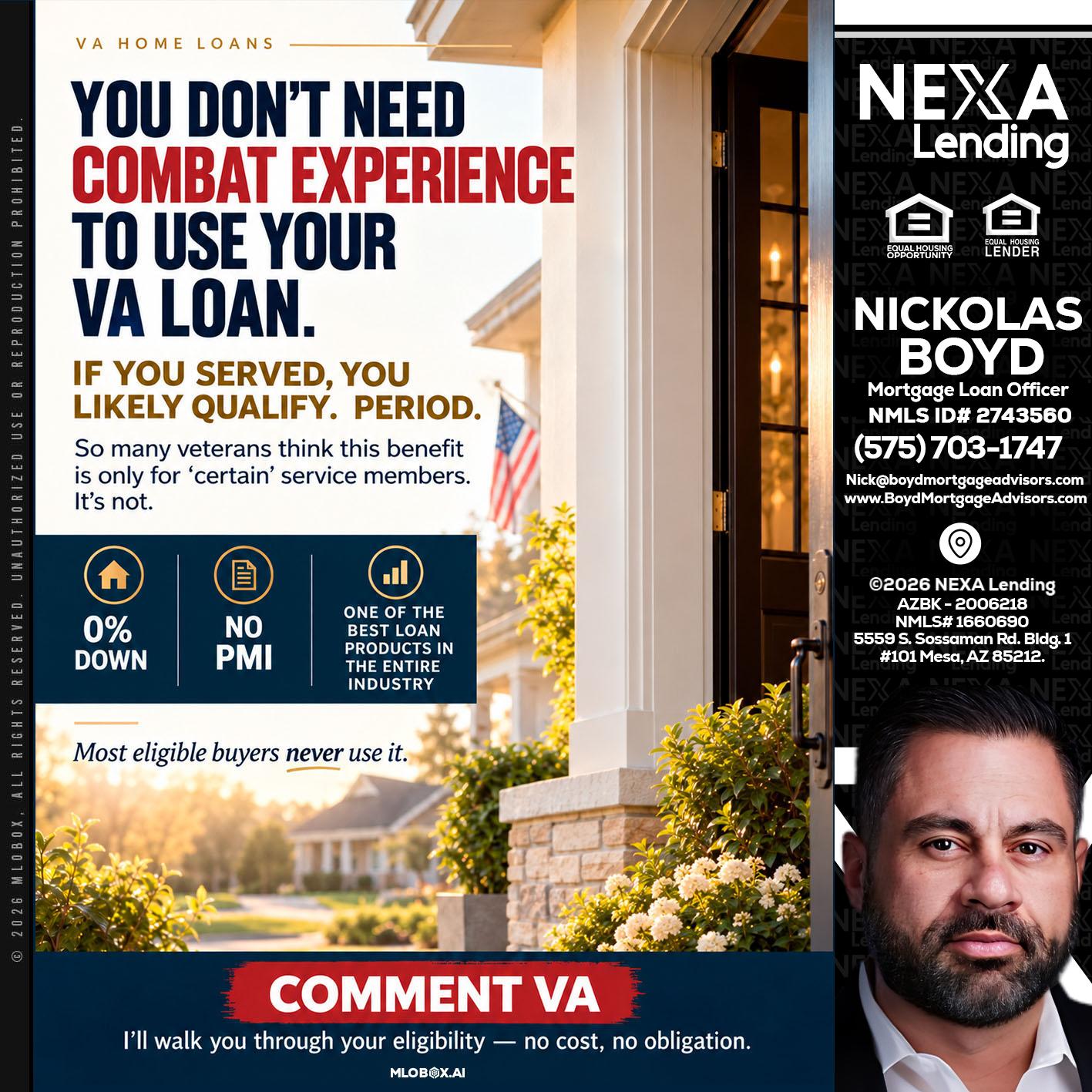 YOU DONT NEED - Nick Boyd -Mortgage Loan Officer
