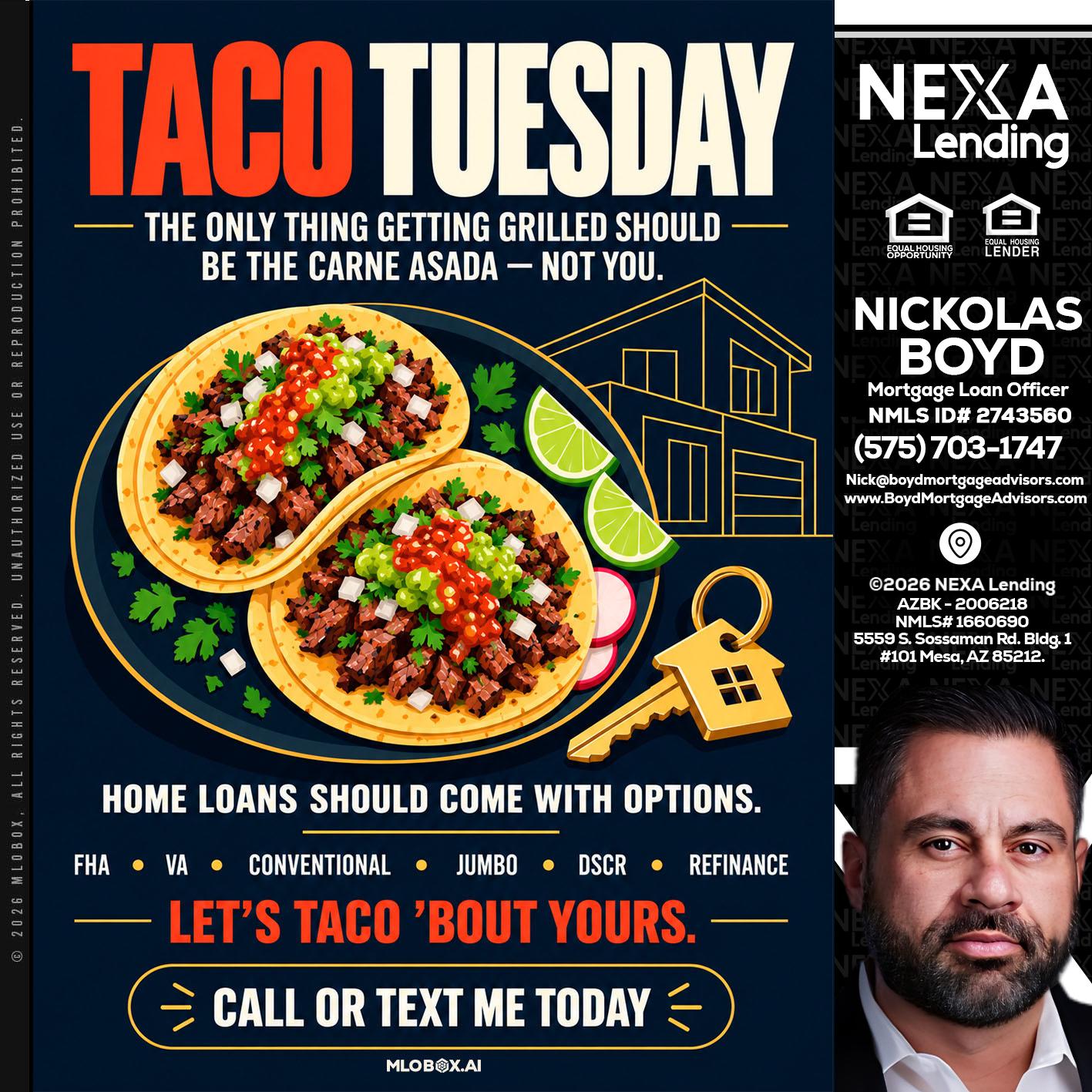 TACOS TUESDAY - Nick Boyd -Mortgage Loan Officer